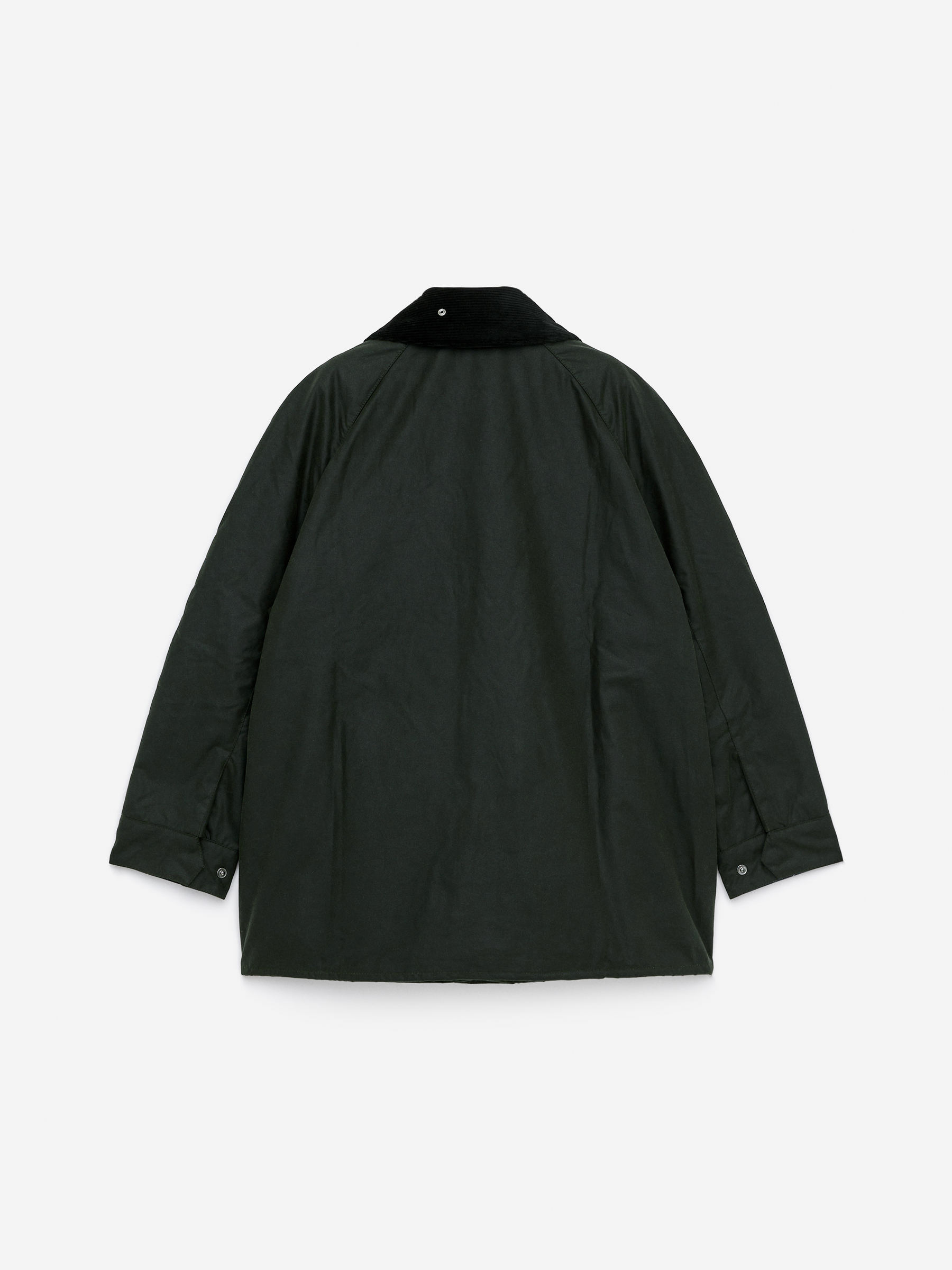 ARKET and Barbour Waxed Cotton Jacket - Dark Green - Loose fit - Women - StillMedia/DescriptiveStillLife - 3