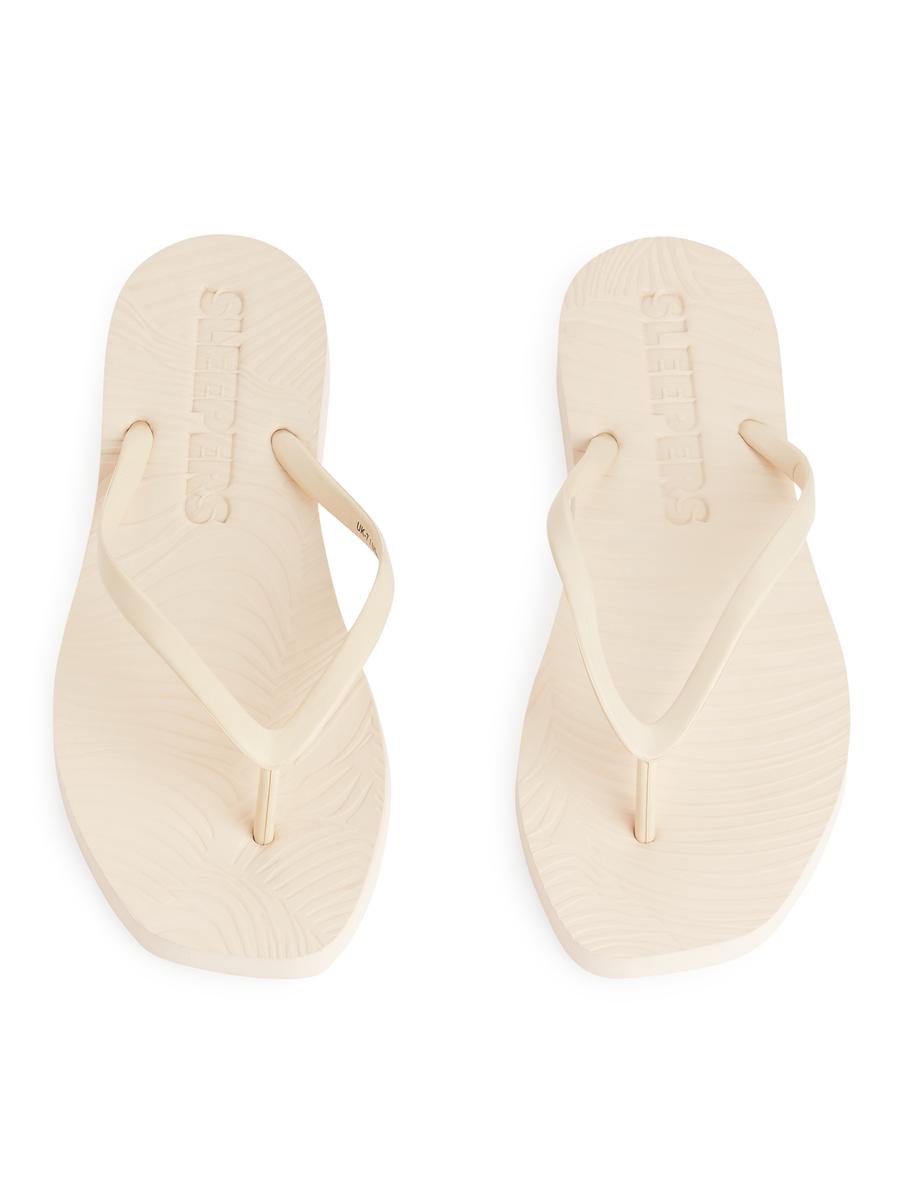 Sleepers Tapered Flip Flops-#E8E4D5-4327