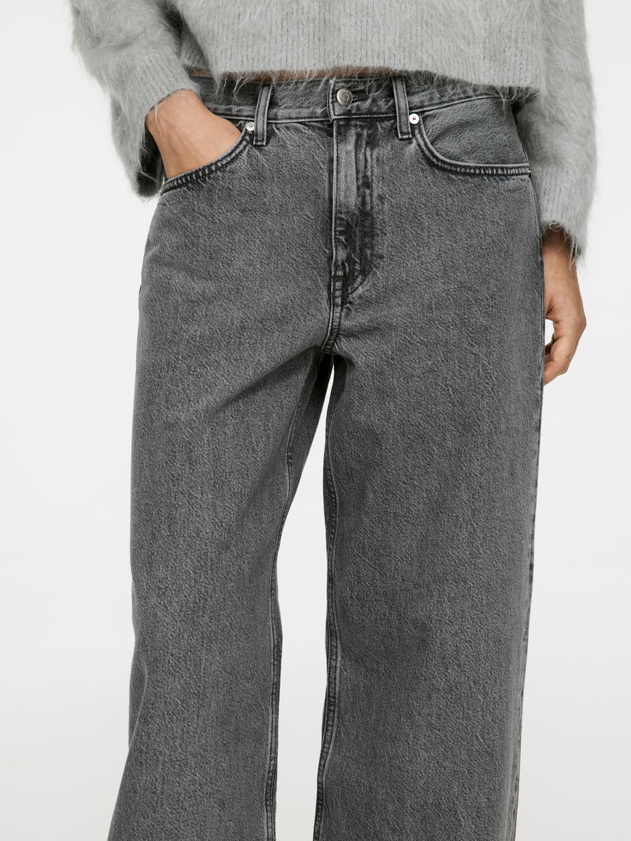 CLOUD Low Loose Jeans-#AAA9AB-13471