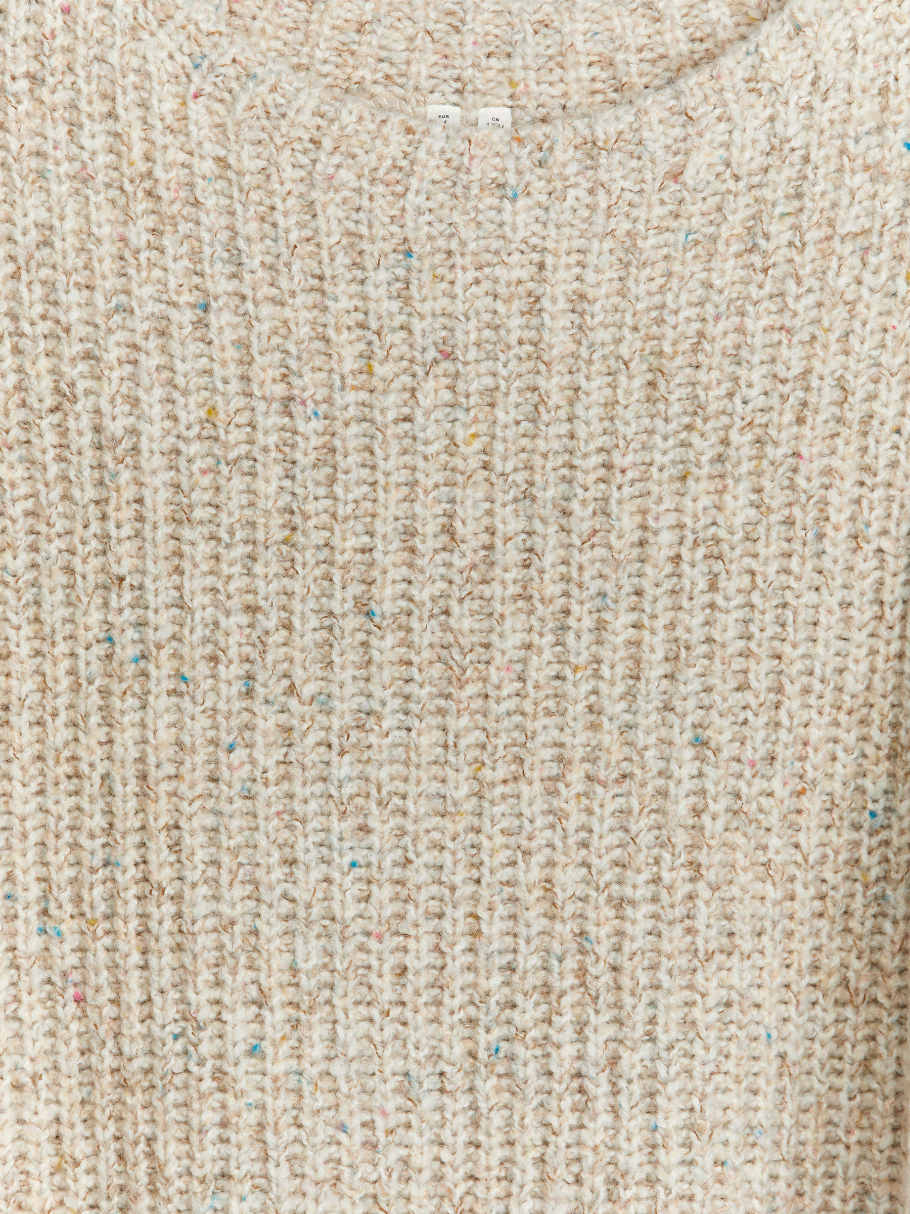 Crew-Neck Ribbed Jumper - Beige - Loose fit - Women - StillMedia/DescriptiveDetail - 1