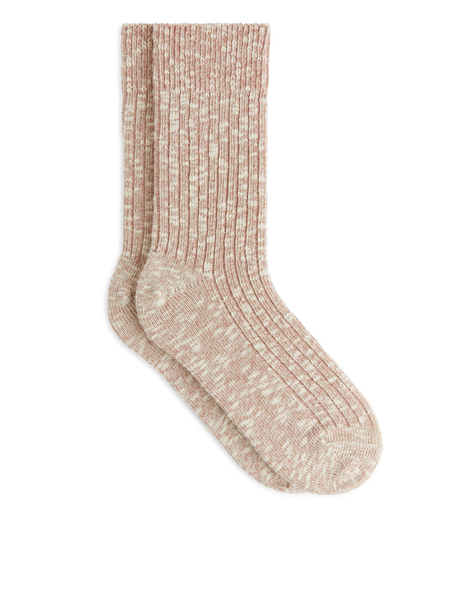 Grobe Stricksocken-#B4857C-11428