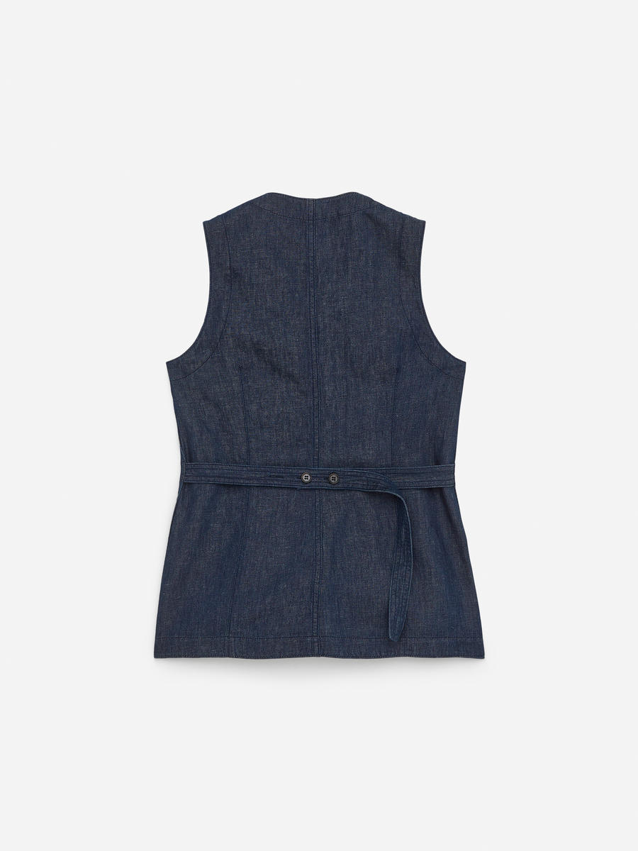 Vest and Short Denim Set in Blue main image 0