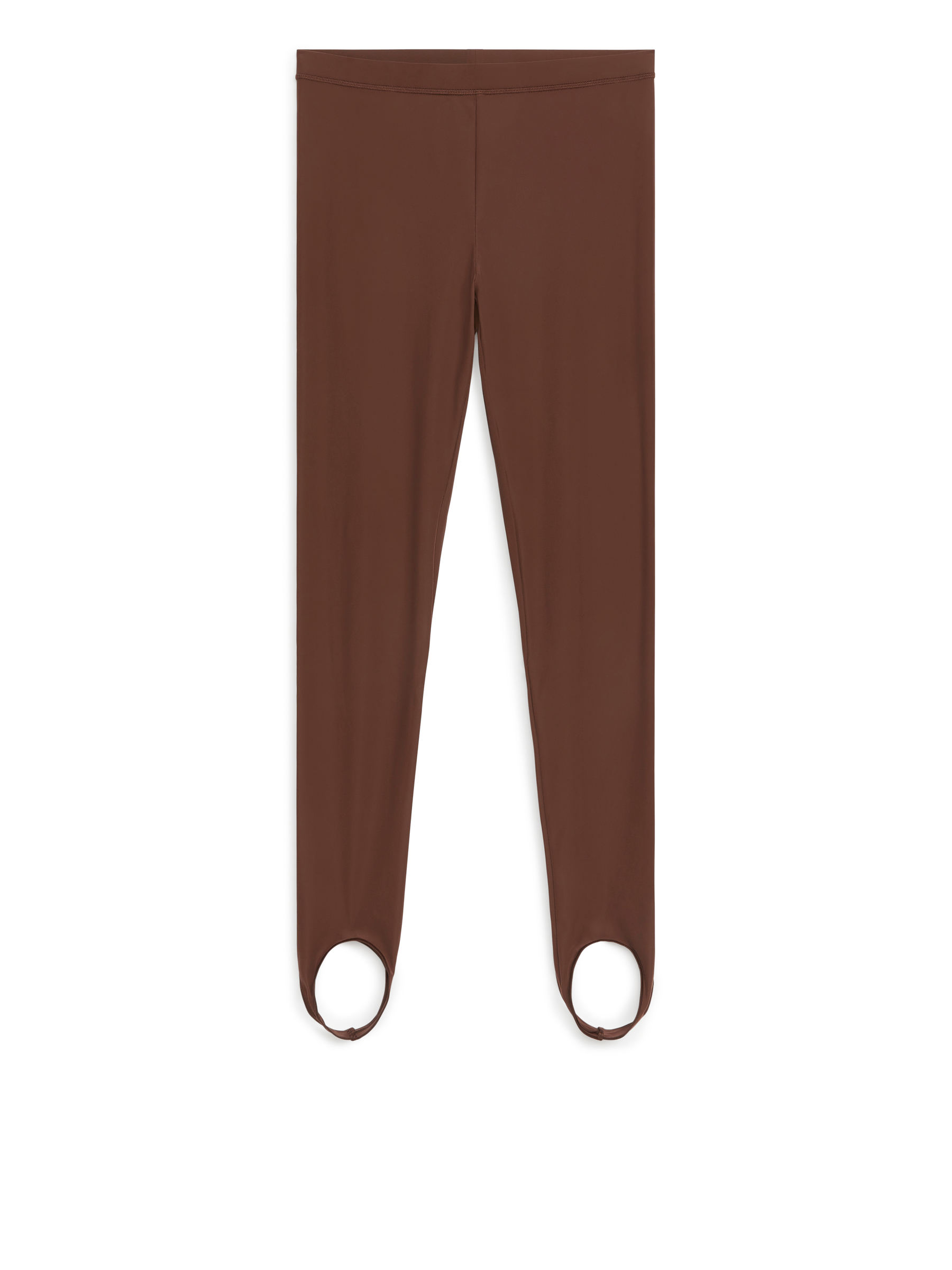 Leggings i stretchig trikå - Brun - Slim fit - Women - StillMedia/DescriptiveStillLife - 1