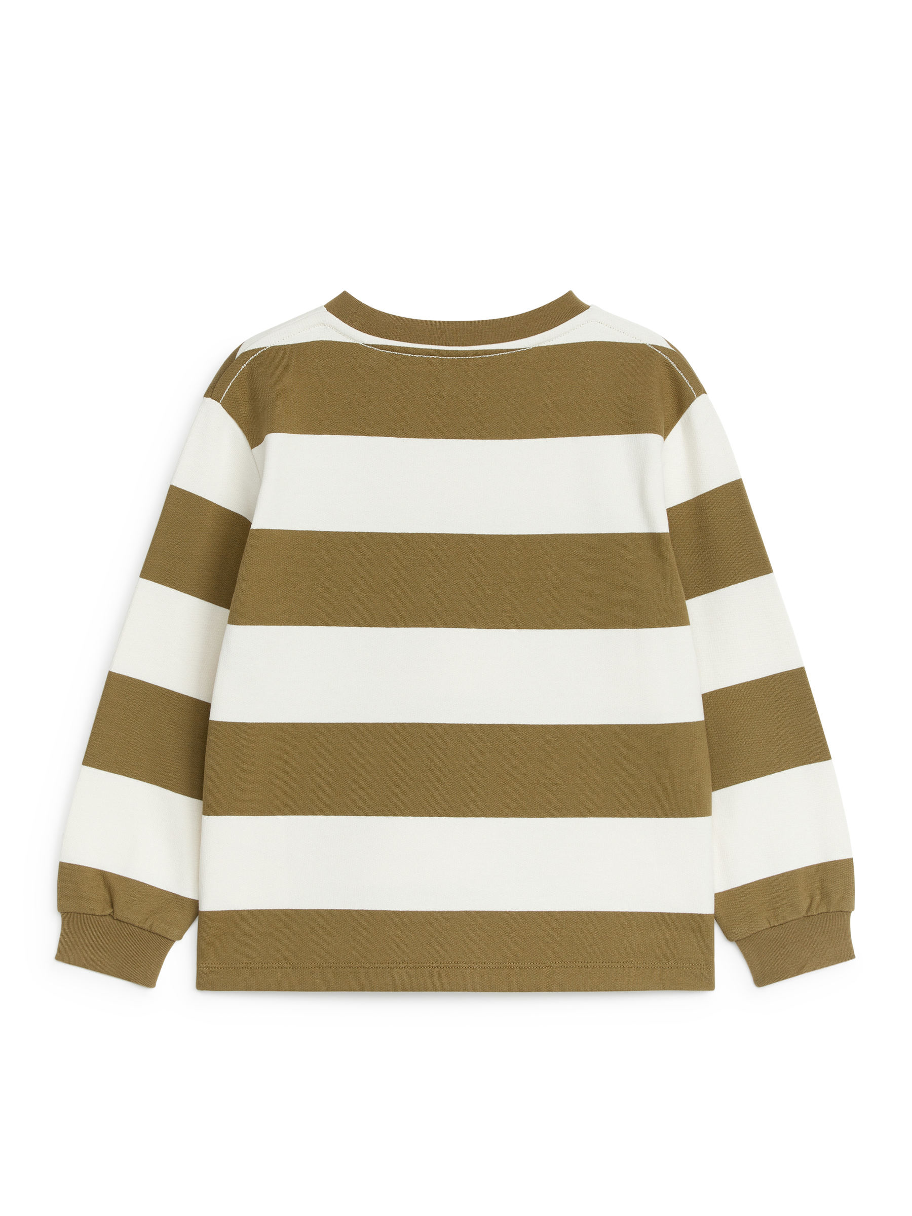 Cotton Sweatshirt - Khaki Green/Off White - Regular fit - Children - StillMedia/DescriptiveStillLife - 3