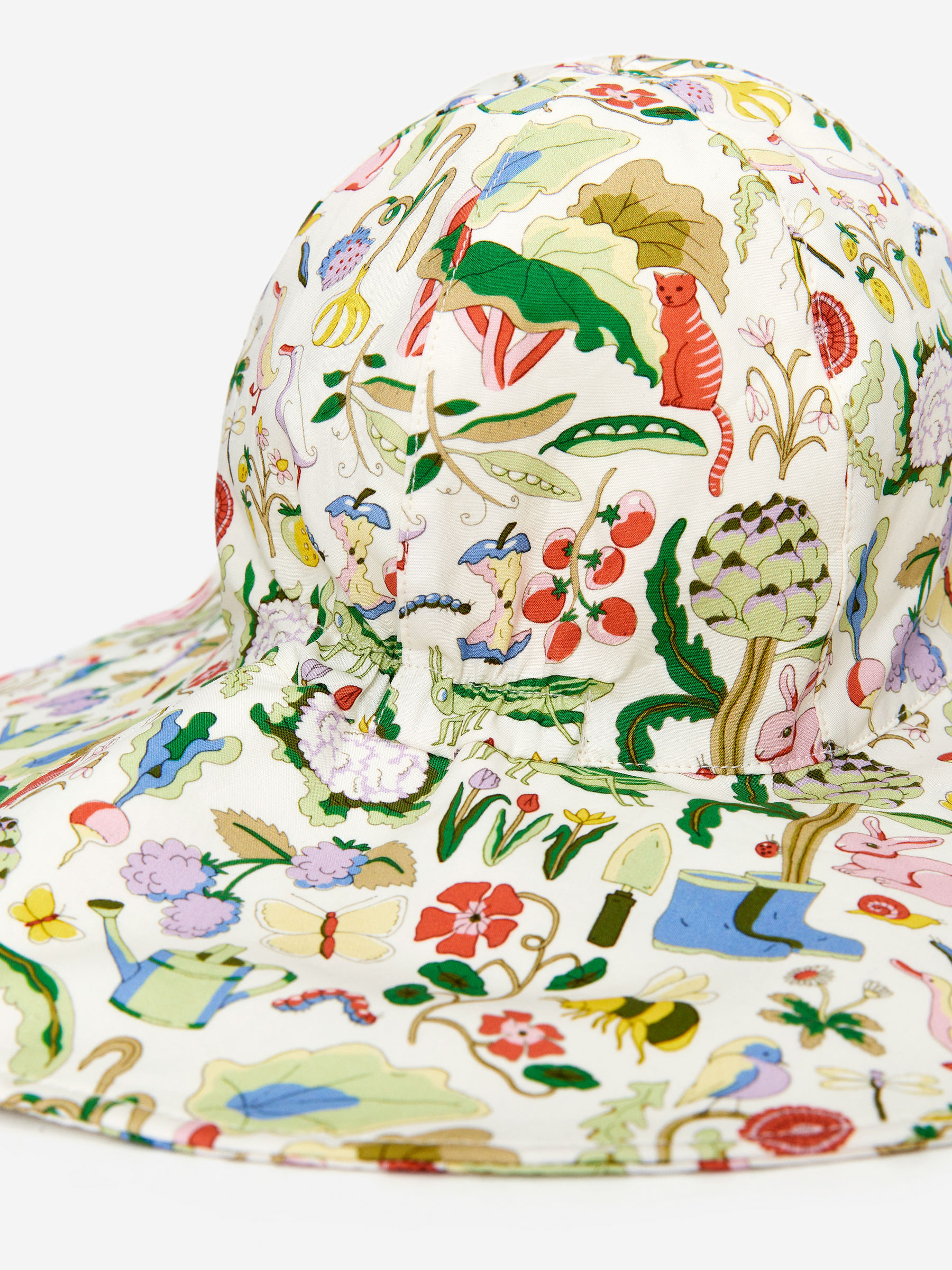 Solhatt i muslin - Off-white/trädgårdsmönster - Children - StillMedia/DescriptiveDetail - 1