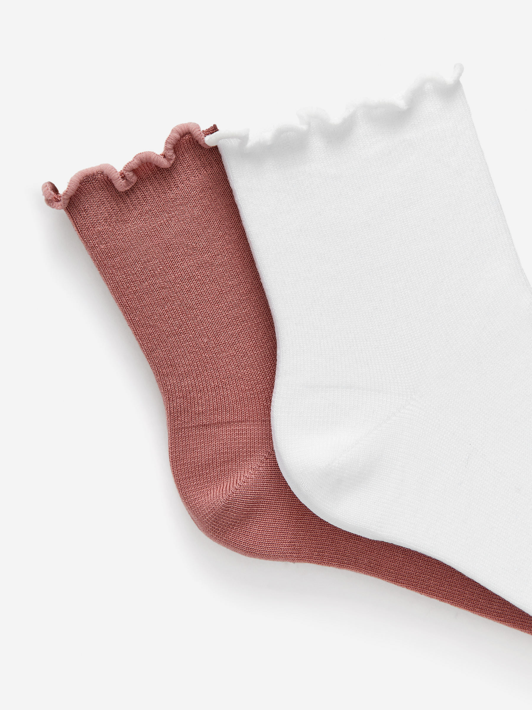 Lettuce-Edge Socks - Dusty Pink/White - Women - StillMedia/DescriptiveDetail - 1