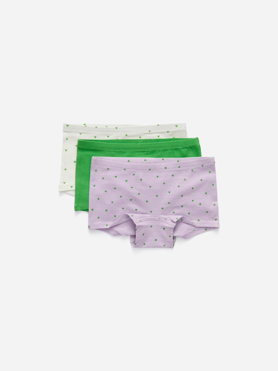 ARKET Girls  Cotton Jersey Boxers Set Of 3 Green,  size 98/104