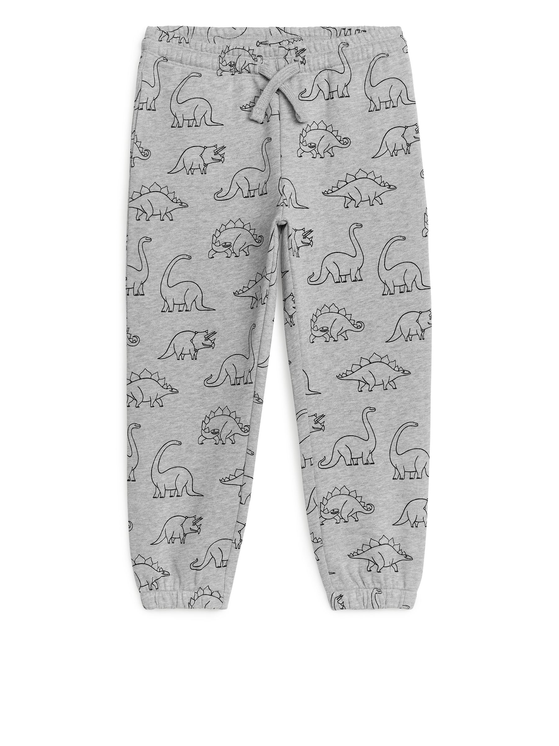 French Terry Sweatpants - Grey/Dino - Loose fit - Children - 1167197001