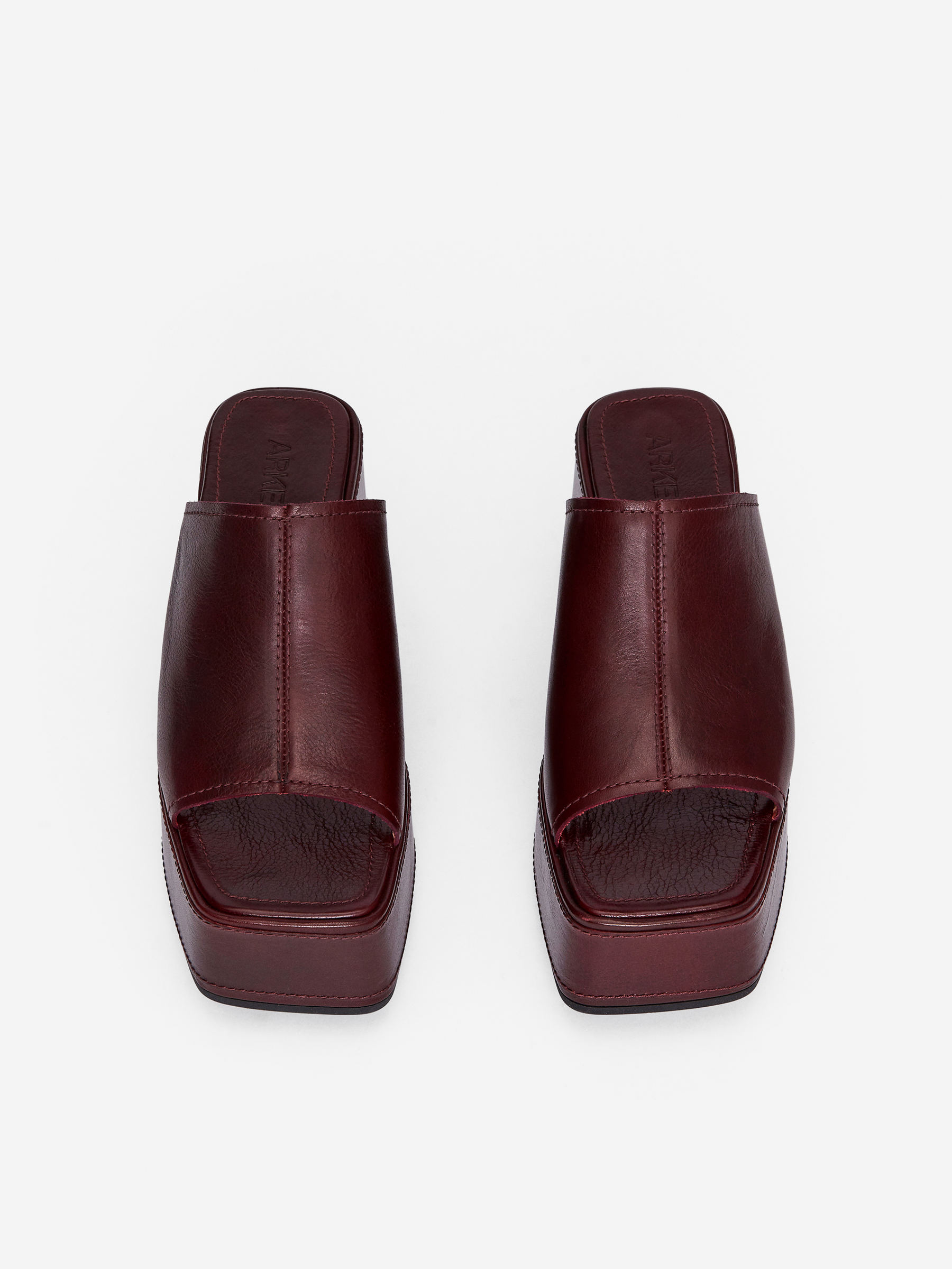 Platform Mules - Burgundy - Women - StillMedia/DescriptiveStillLife - 1