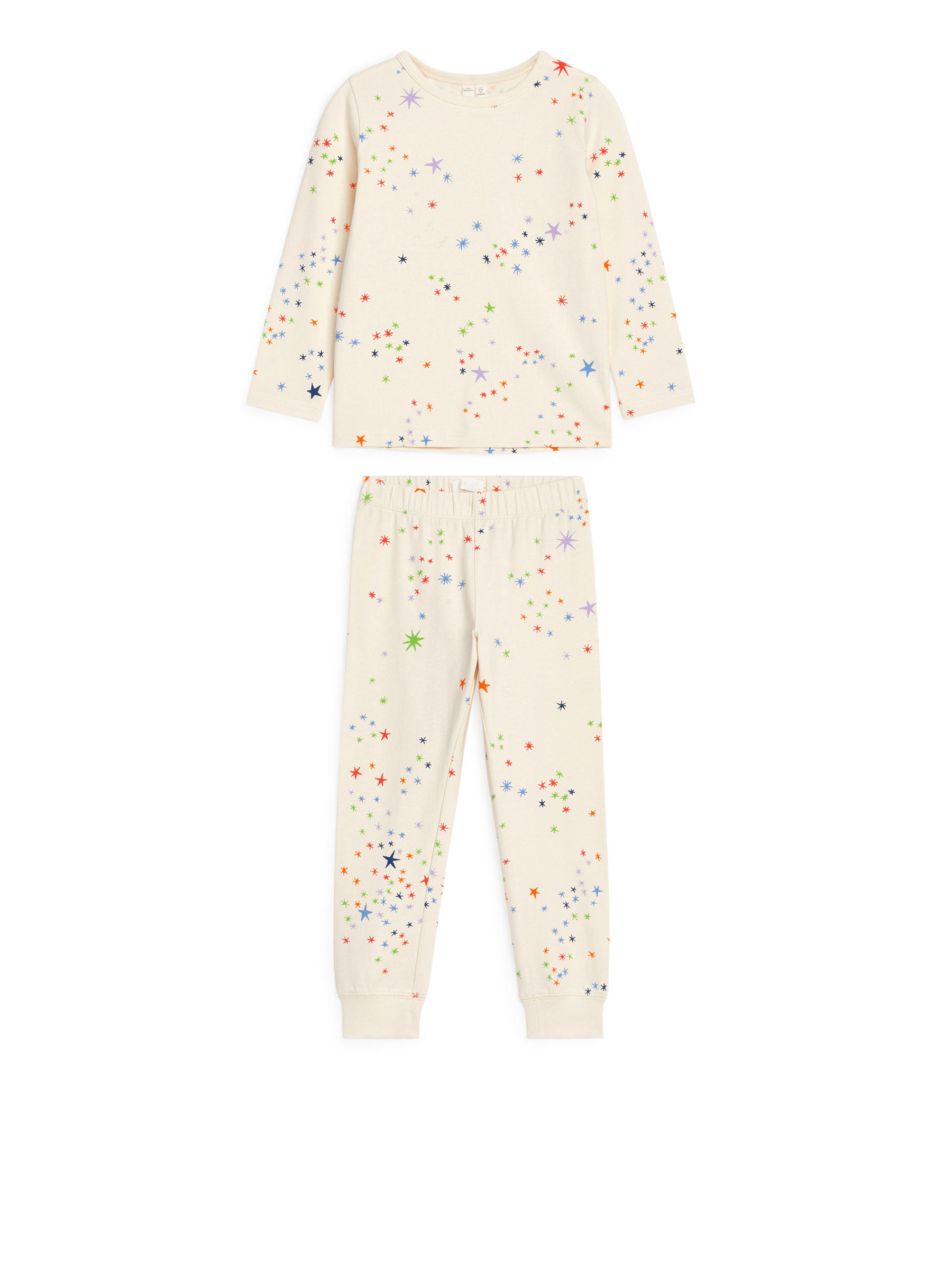Trikåpyjamas - Off-white/stjärnor - Regular fit - Children - 0582930126