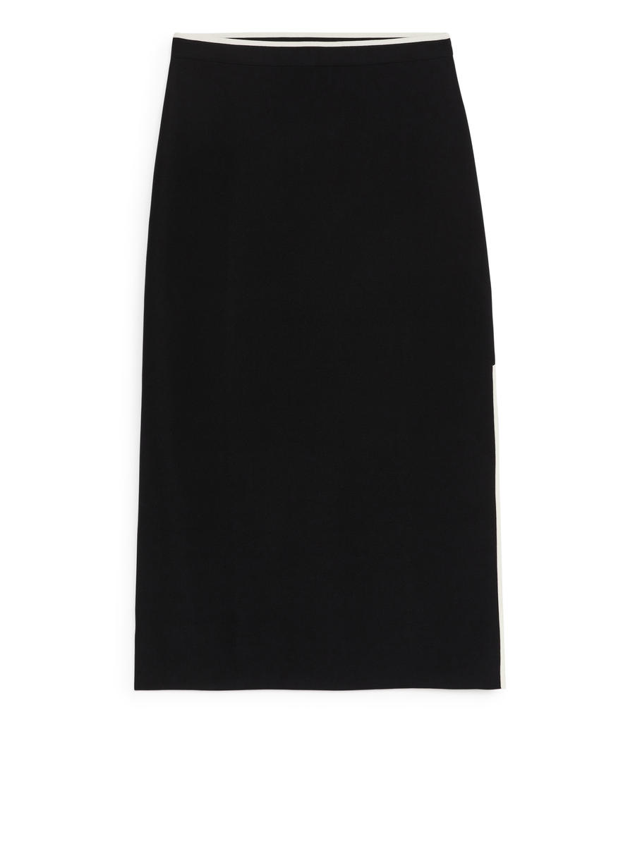 Knitted Midi Skirt-#272628-6959