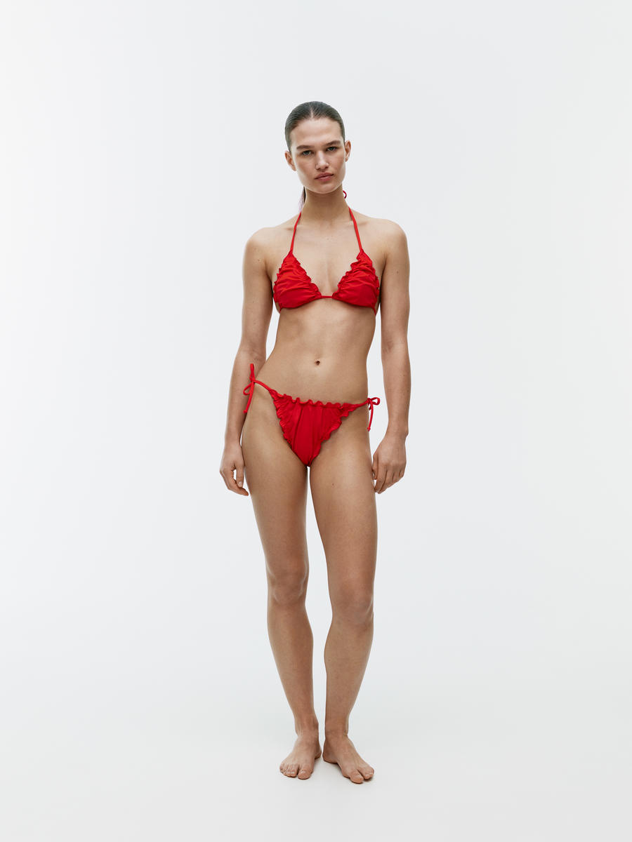 Bikinioberteil mit Babylock-Nähten - Rot - Women - 1223659001