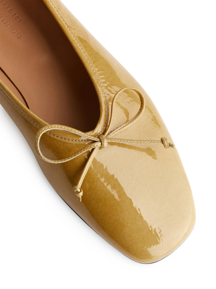 Patent Leather Ballet Flat - Beige - Women - 1229436001