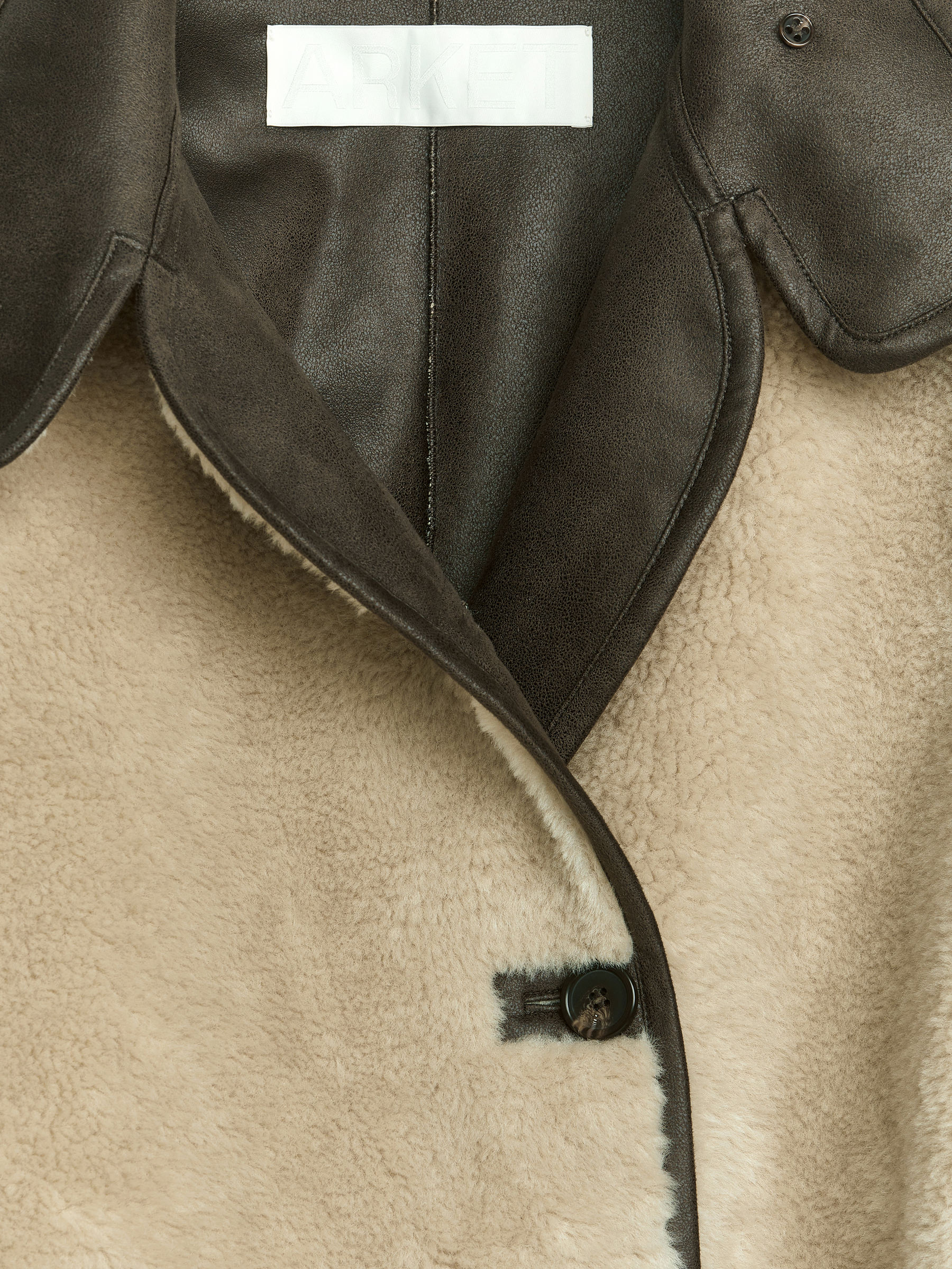 Jacke aus Kunstfell - Beige/Braun - Relaxed Fit - Women - StillMedia/DescriptiveDetail - 3