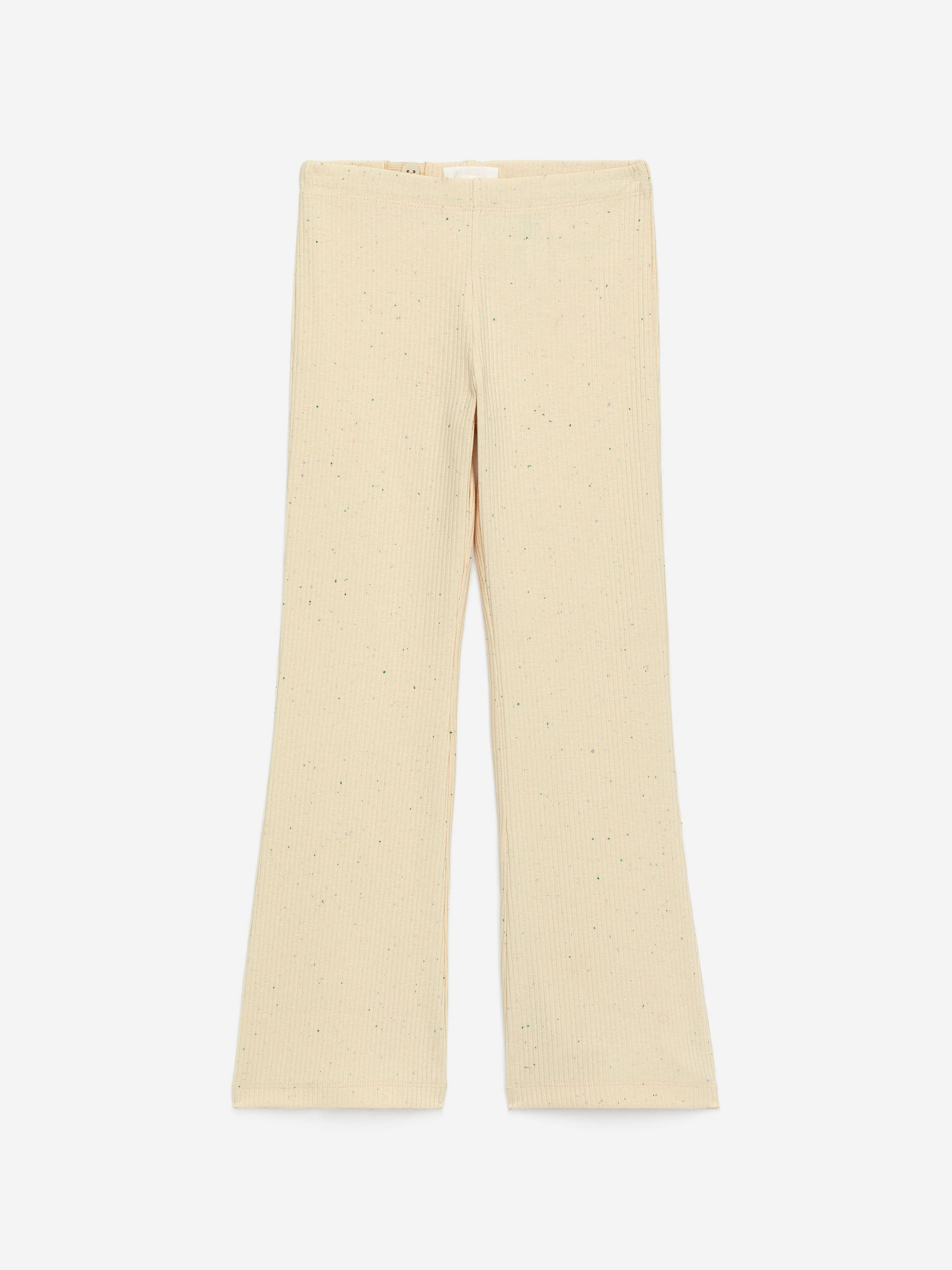 Flared Rib Leggings-#DCD6C7-15906