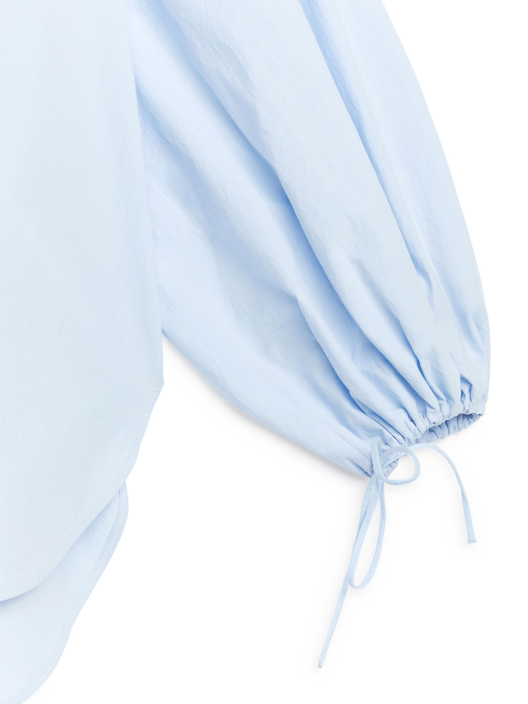 Puff-Sleeve Blouse - Light Blue - Loose fit - Women - 1224798002