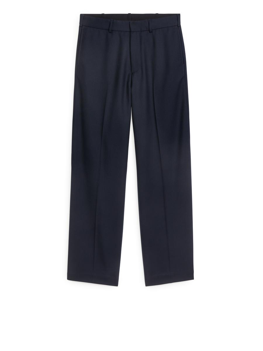 Straight-Fit Twill Trousers-#272930-439