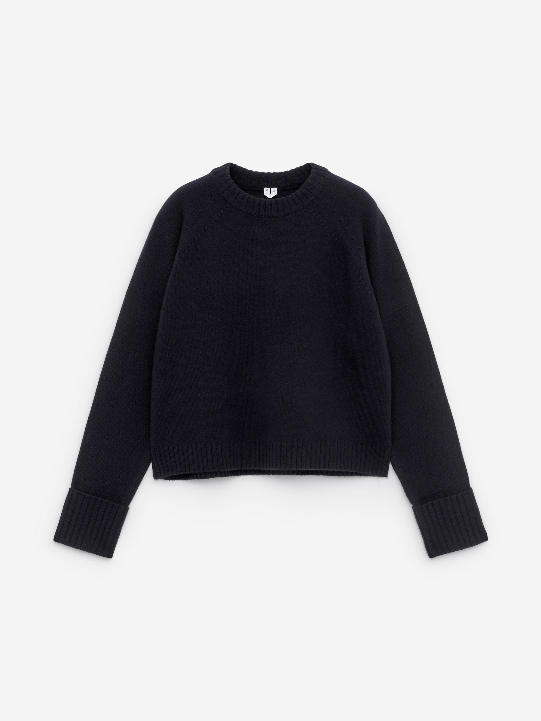 Folded Sleeve Wool Jumper-#38373F-16524