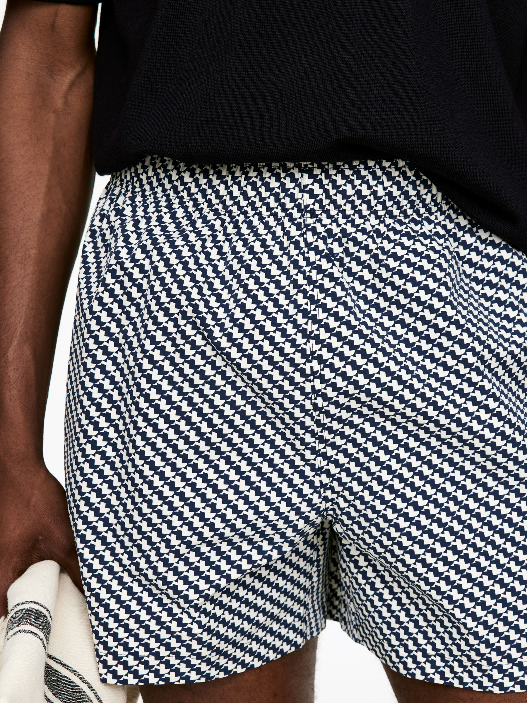 Allover-Printed Swim Shorts - Blue/White - Men - StillMedia/Lookbook - 3