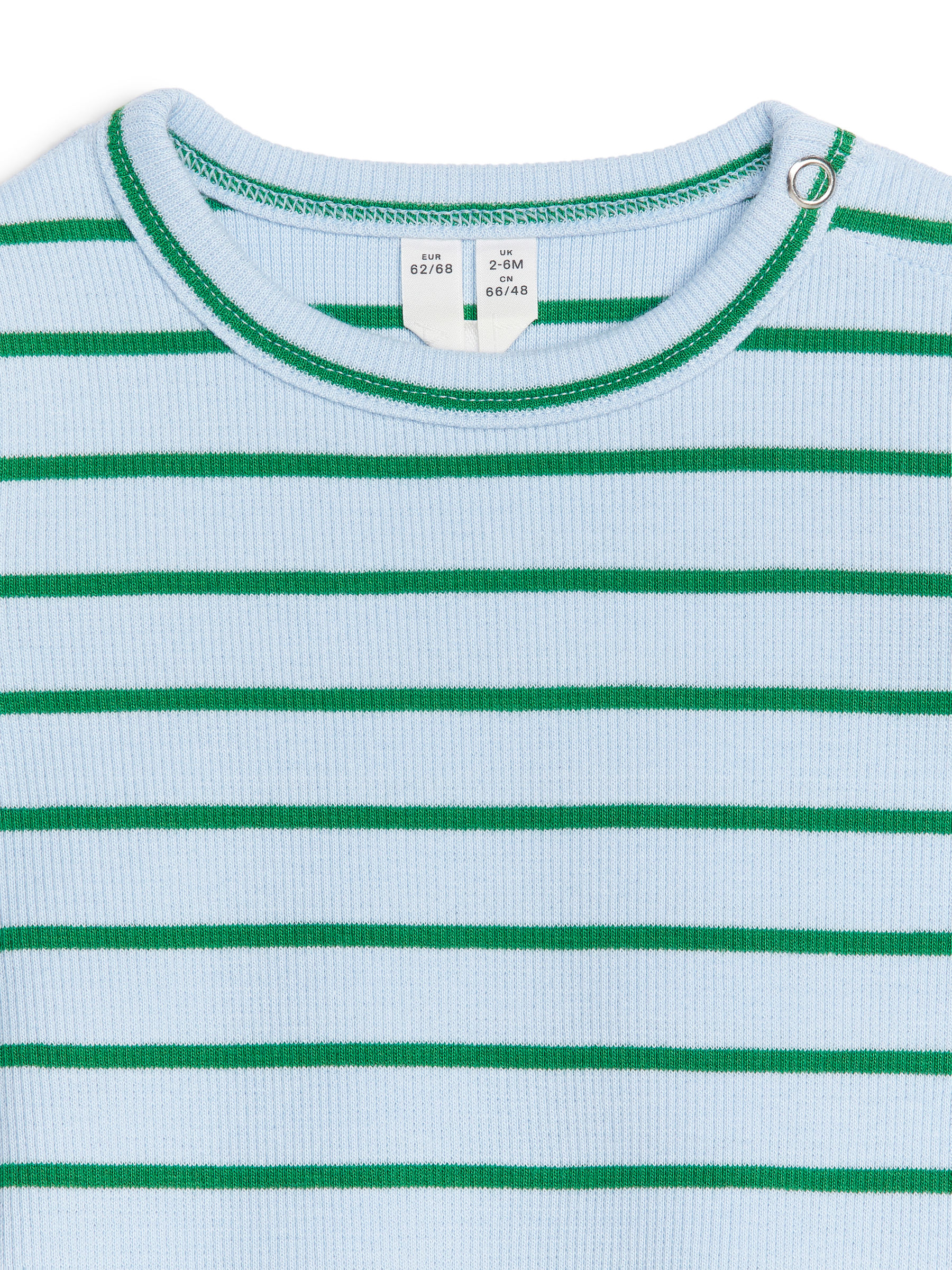 Body de manga larga de canalé - Azul claro/verde - Corte ajustado - Children - StillMedia/DescriptiveDetail - 3