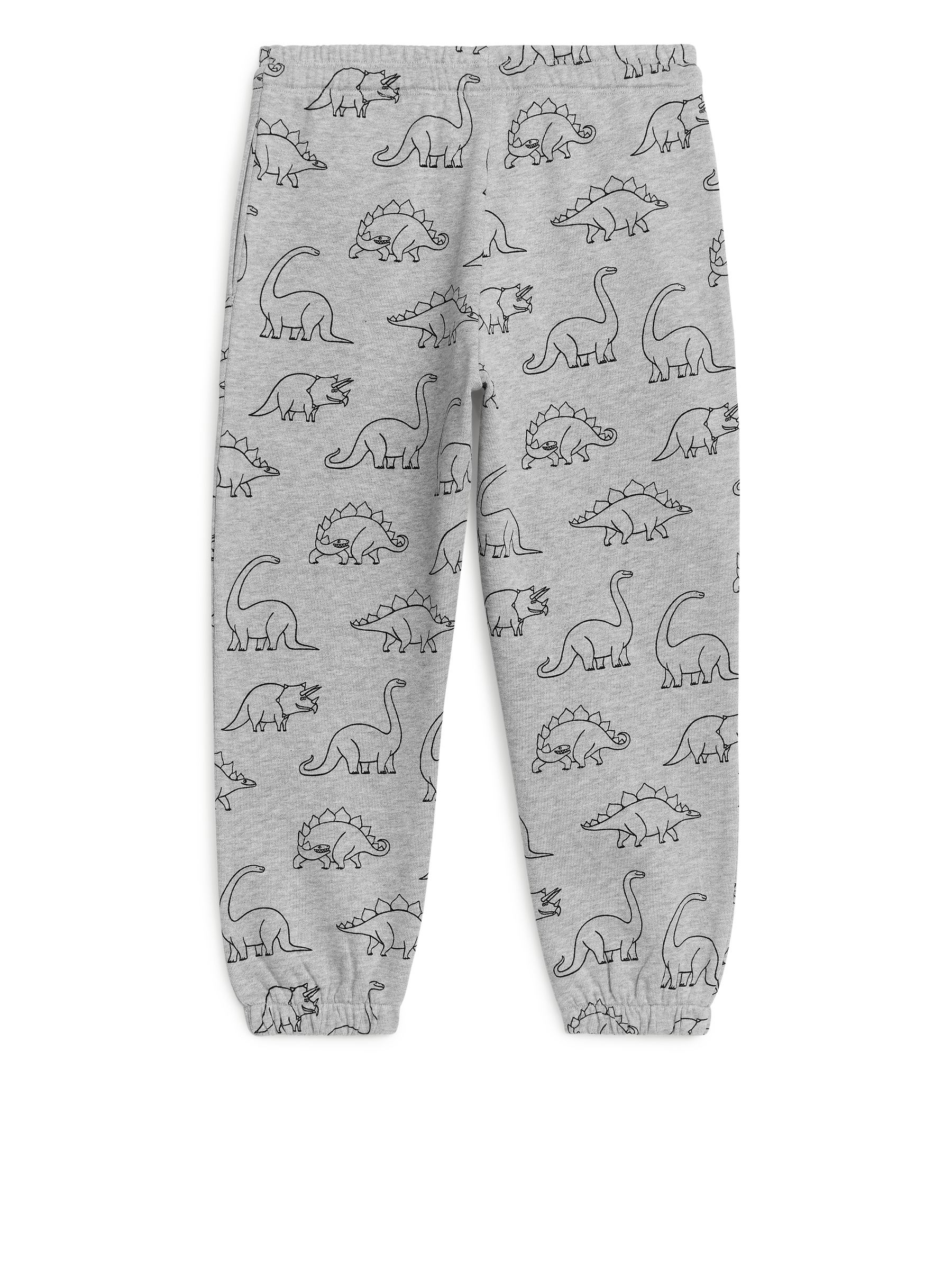 French Terry Sweatpants - Grey/Dino - Loose fit - Children - 1167197001