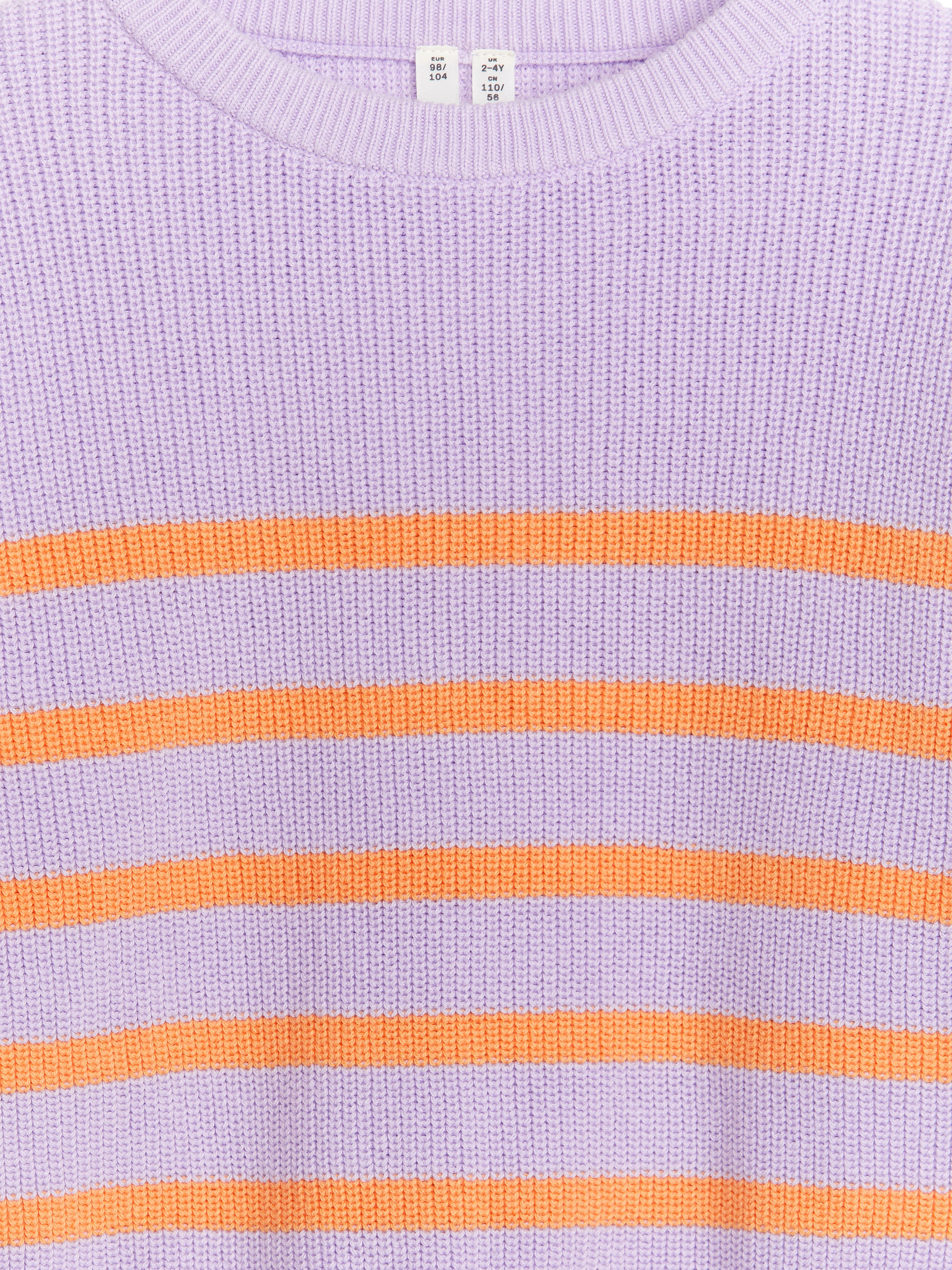Bawełniany sweter w prążki - Liliowy/Pomarańczowy - Luźny fason - Children - StillMedia/DescriptiveDetail - 3