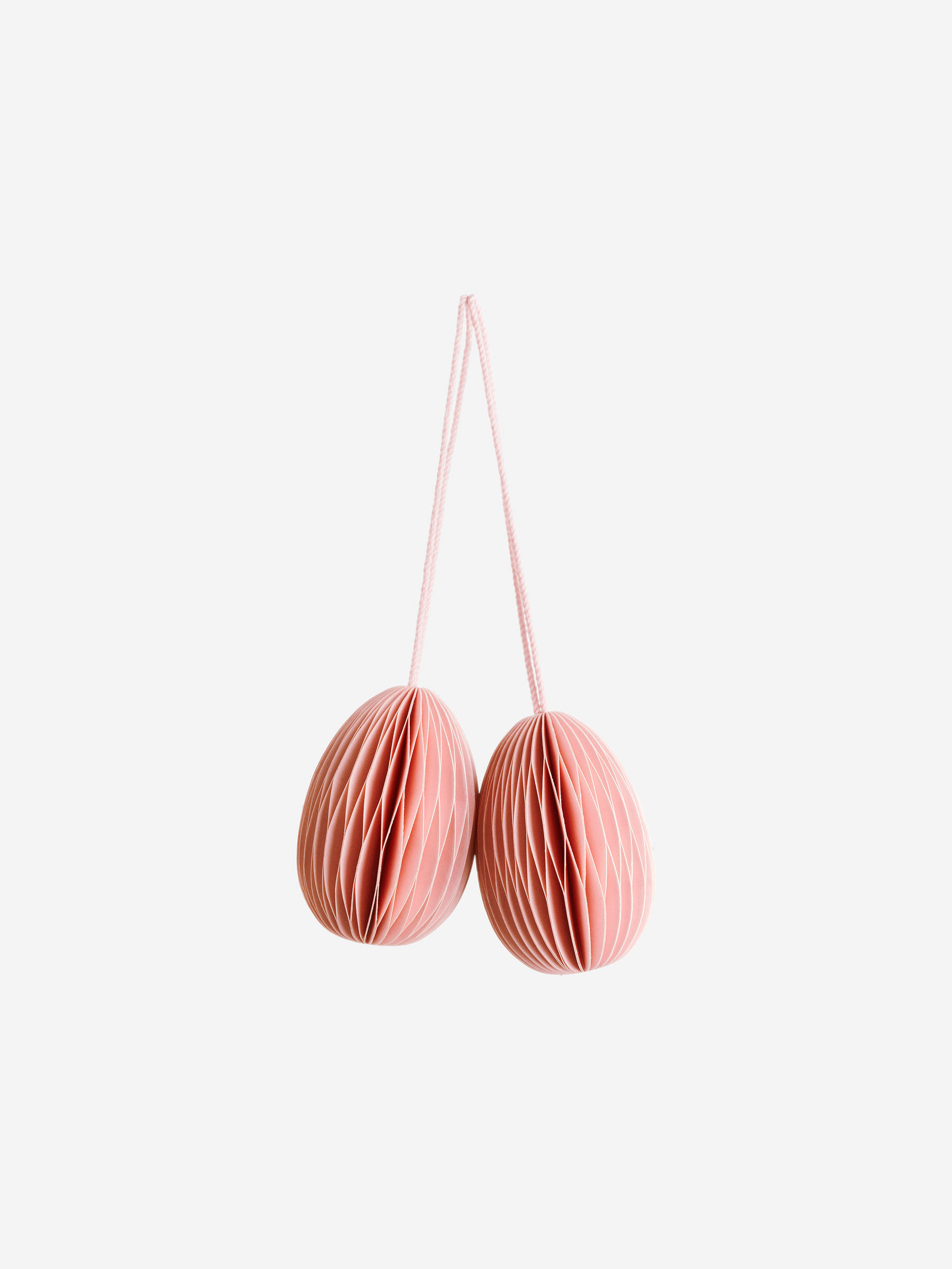 Honeycomb Ornaments Set of 2-#F0D7DD-3874