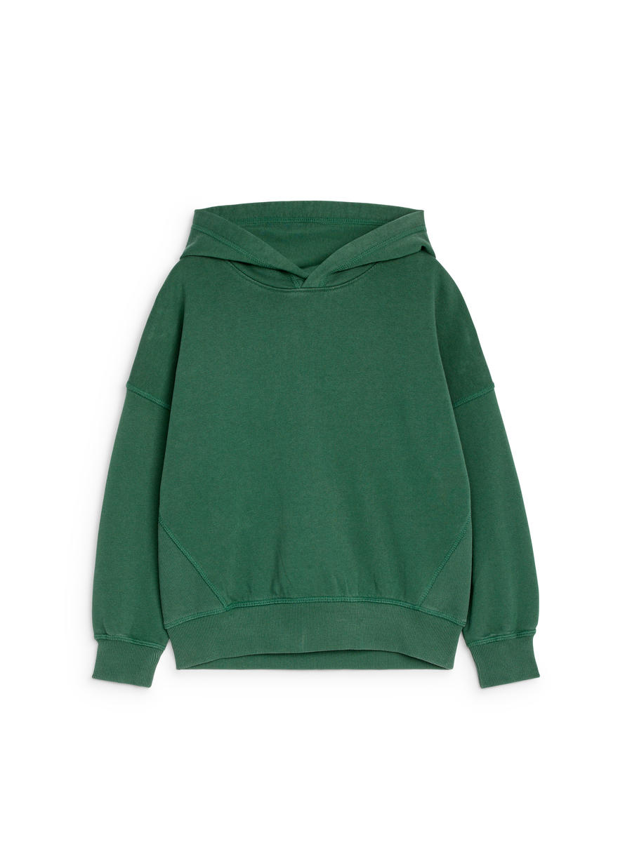 Oversize Hooded Sweatshirt-#42534D-12563