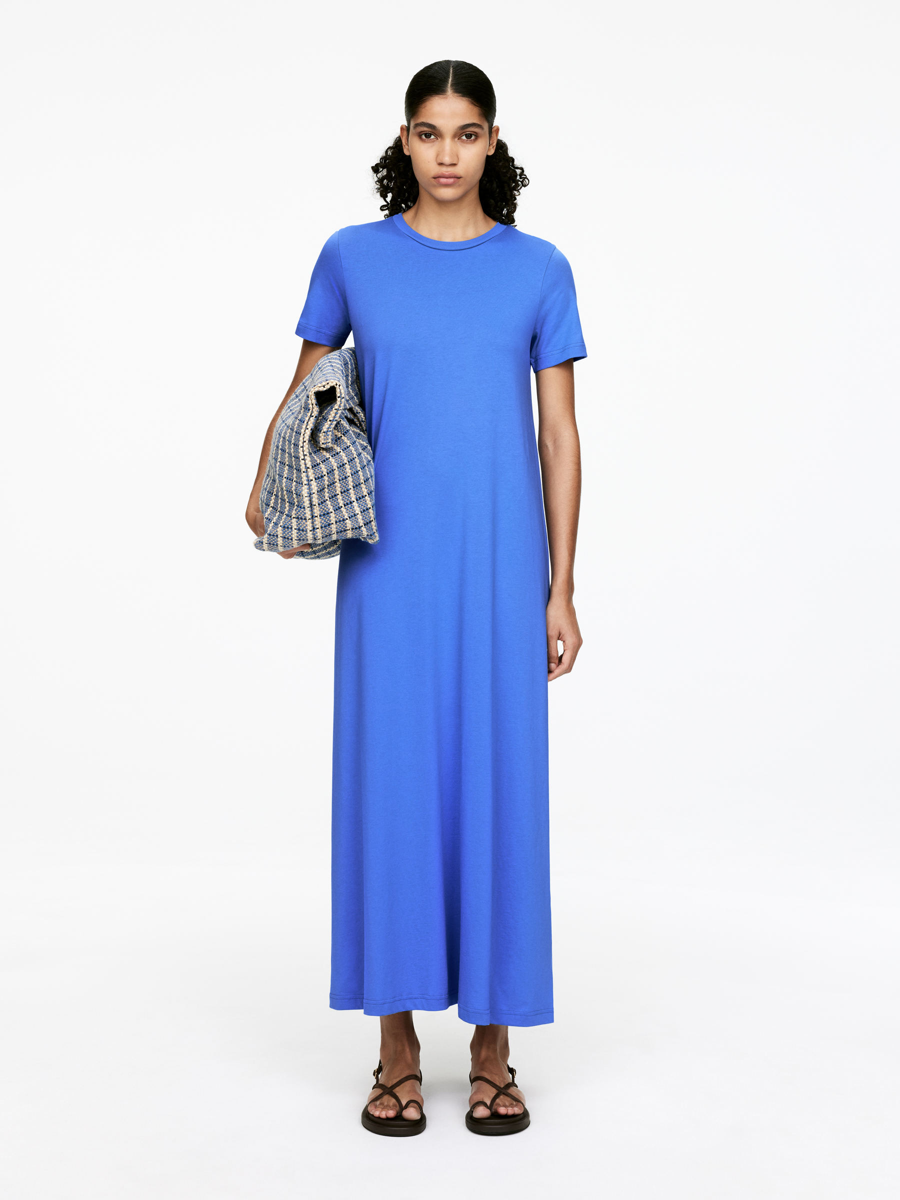Maxi T-Shirt Dress-#657CBE-15327
