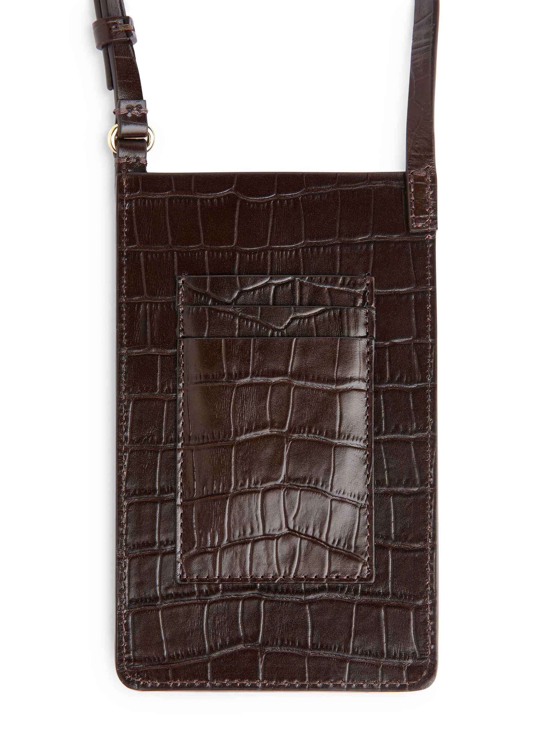 Mobilfodral i läder - Mörkbrun/krokodilmönster - Women - StillMedia/DescriptiveDetail - 9