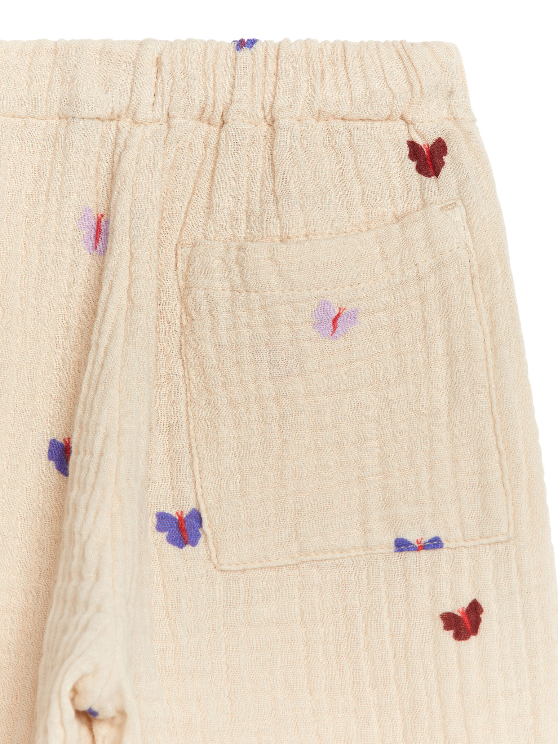 Cotton Muslin Trousers - Beige/Butterflies - Loose fit - Children - StillMedia/DescriptiveDetail - 2