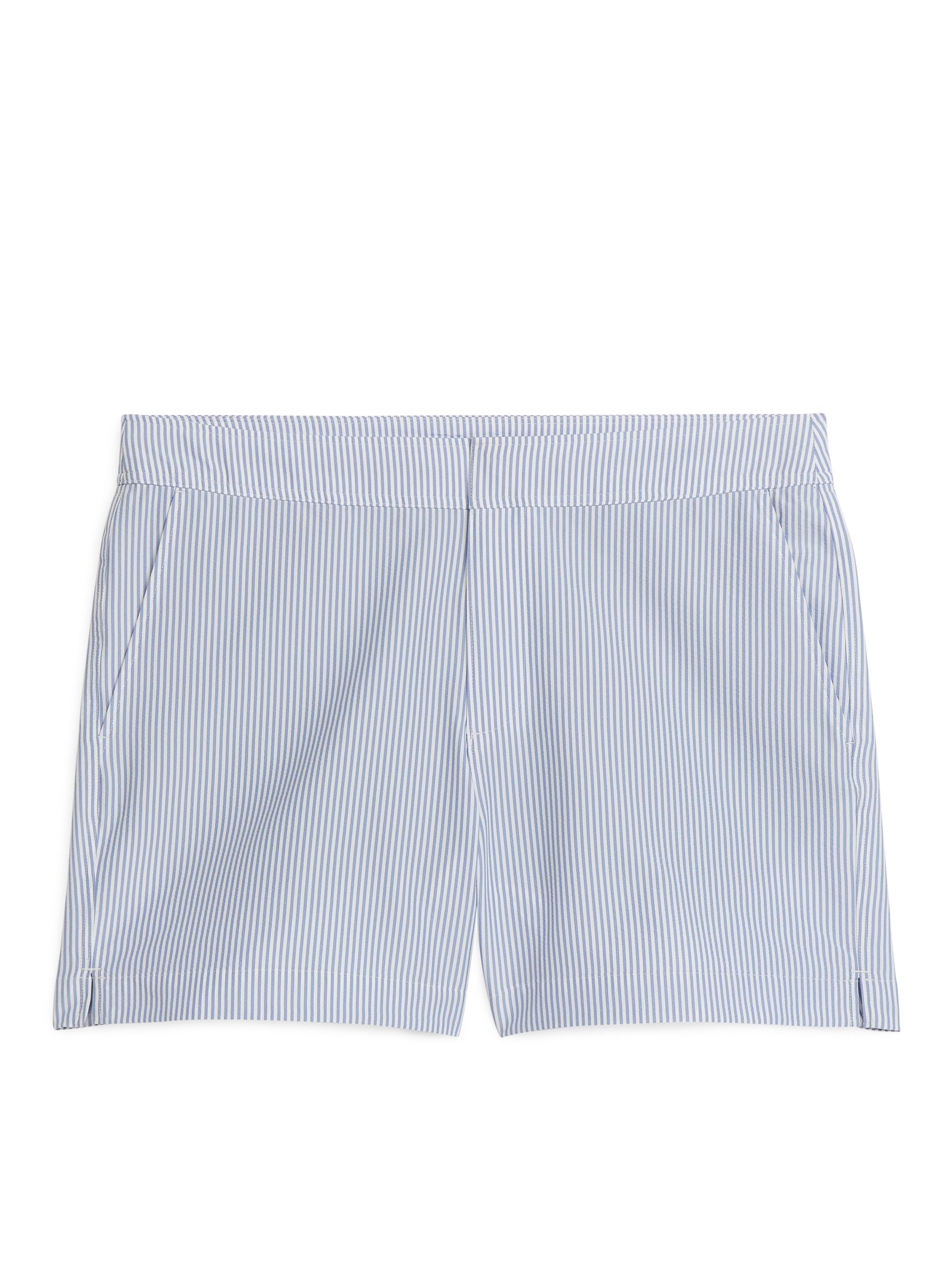 Shorts da mare in seersucker - Bianco/Blu - Relaxed fit - Men - StillMedia/DescriptiveStillLife - 2