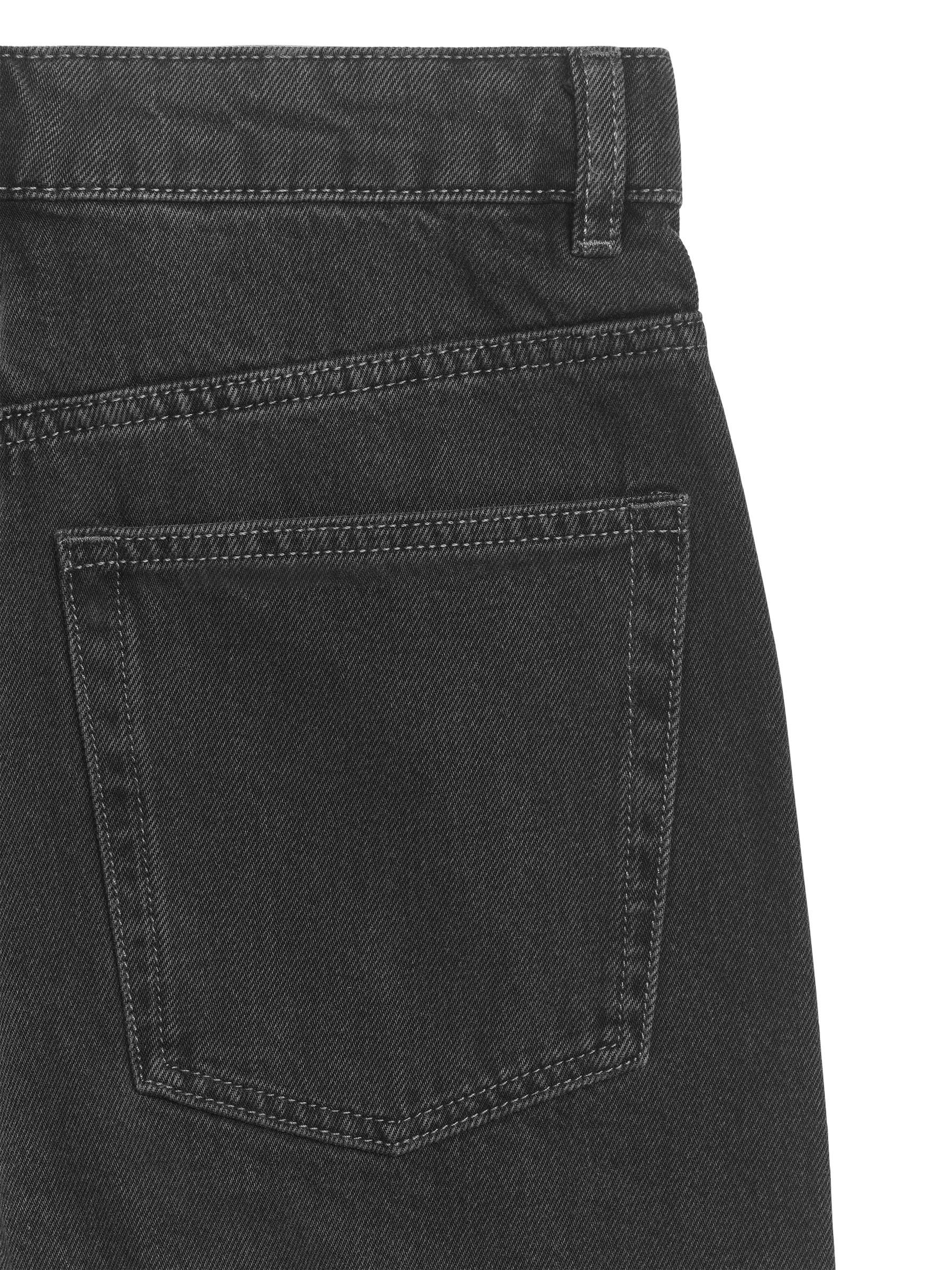 Pantalones cortos vaqueros talle alto sin elástico - Negro - Corte relajado - Women - StillMedia/DescriptiveDetail - 10