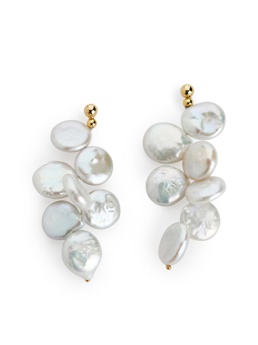 Freshwater Pearl Earrings - White/Gold - Women - 1237191001