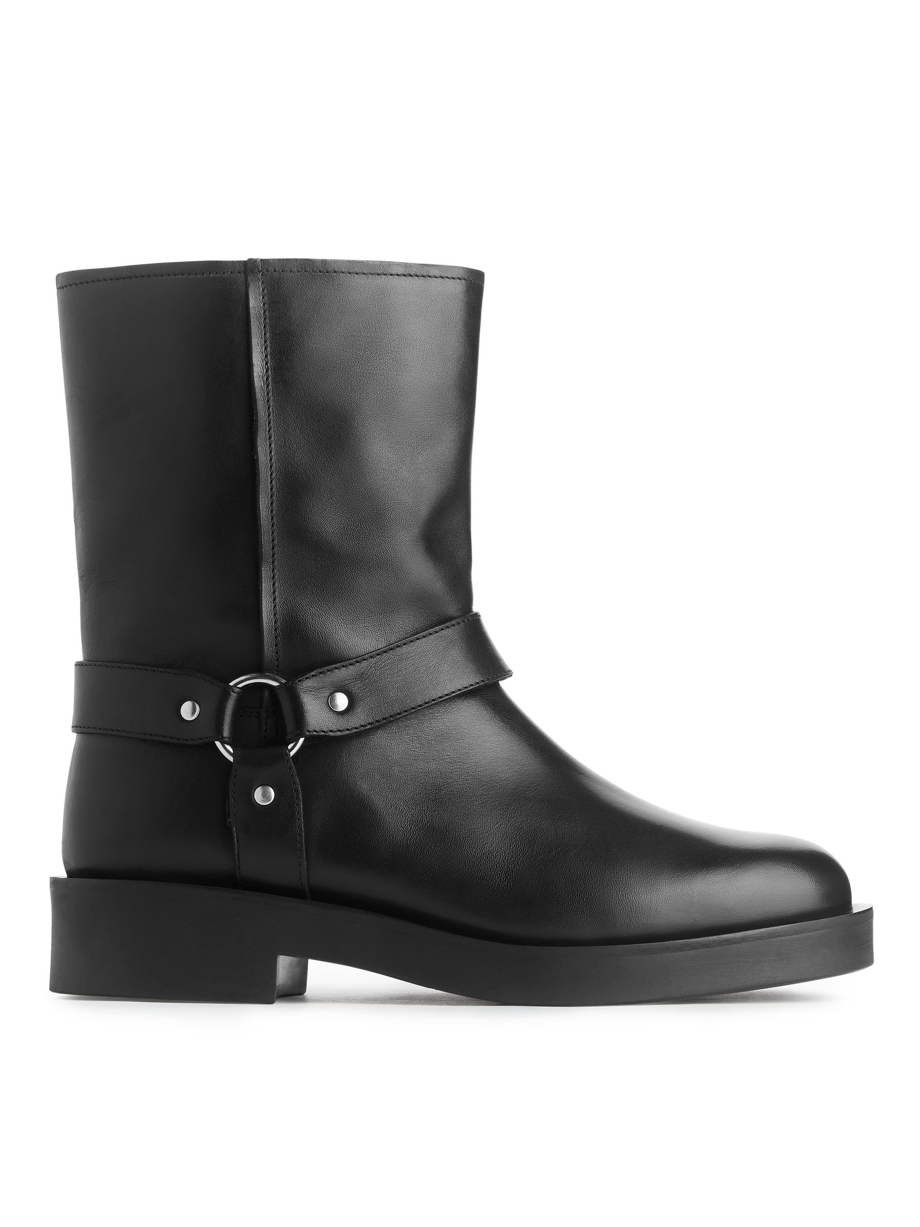 Botas moteras de piel - Negro - Women - StillMedia/DescriptiveStillLife - 6