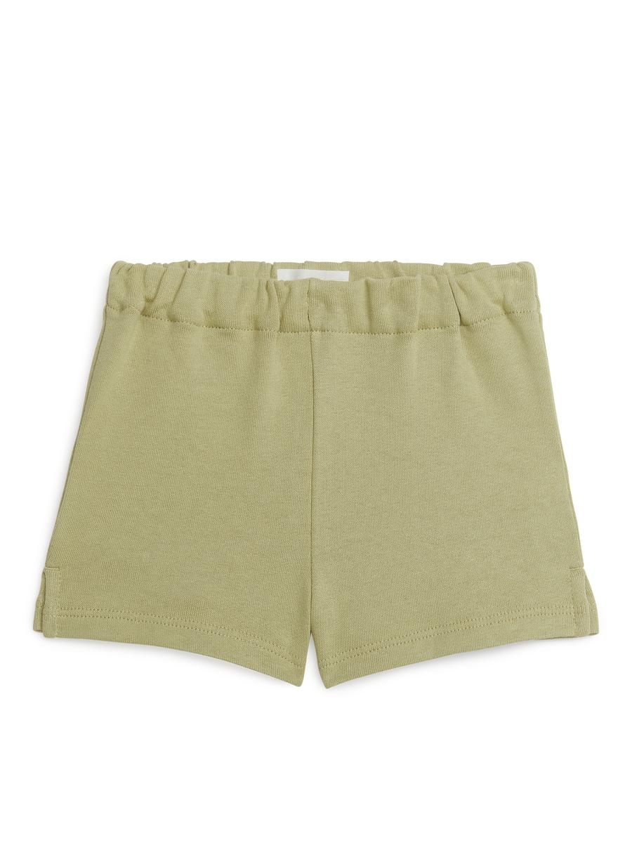 Shorts aus Baumwollfrottee - Khaki - Relaxed Fit - Children - 1074149005