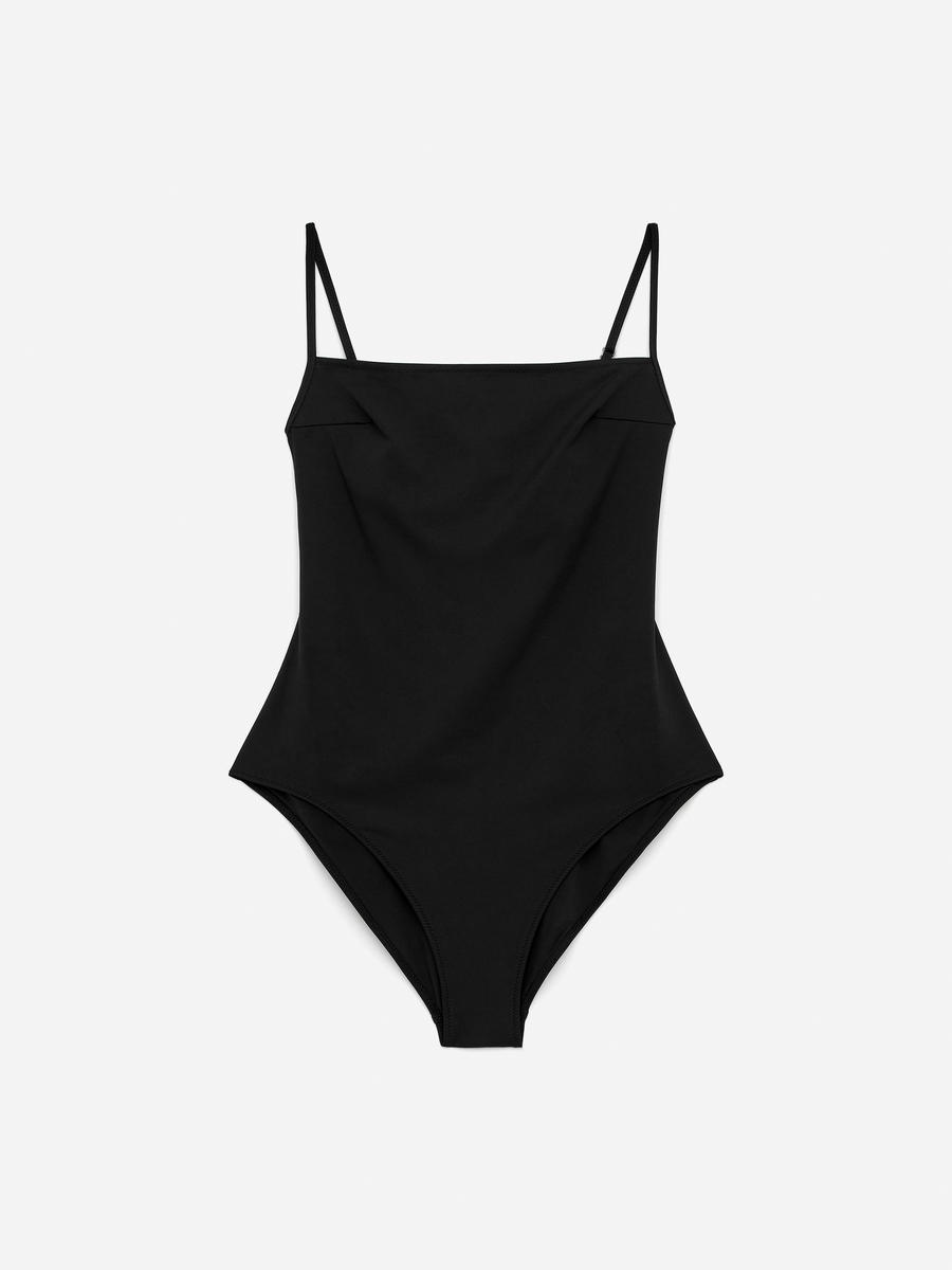 ARKET Women's  Square-Neck Swimsuit Black,  size 32