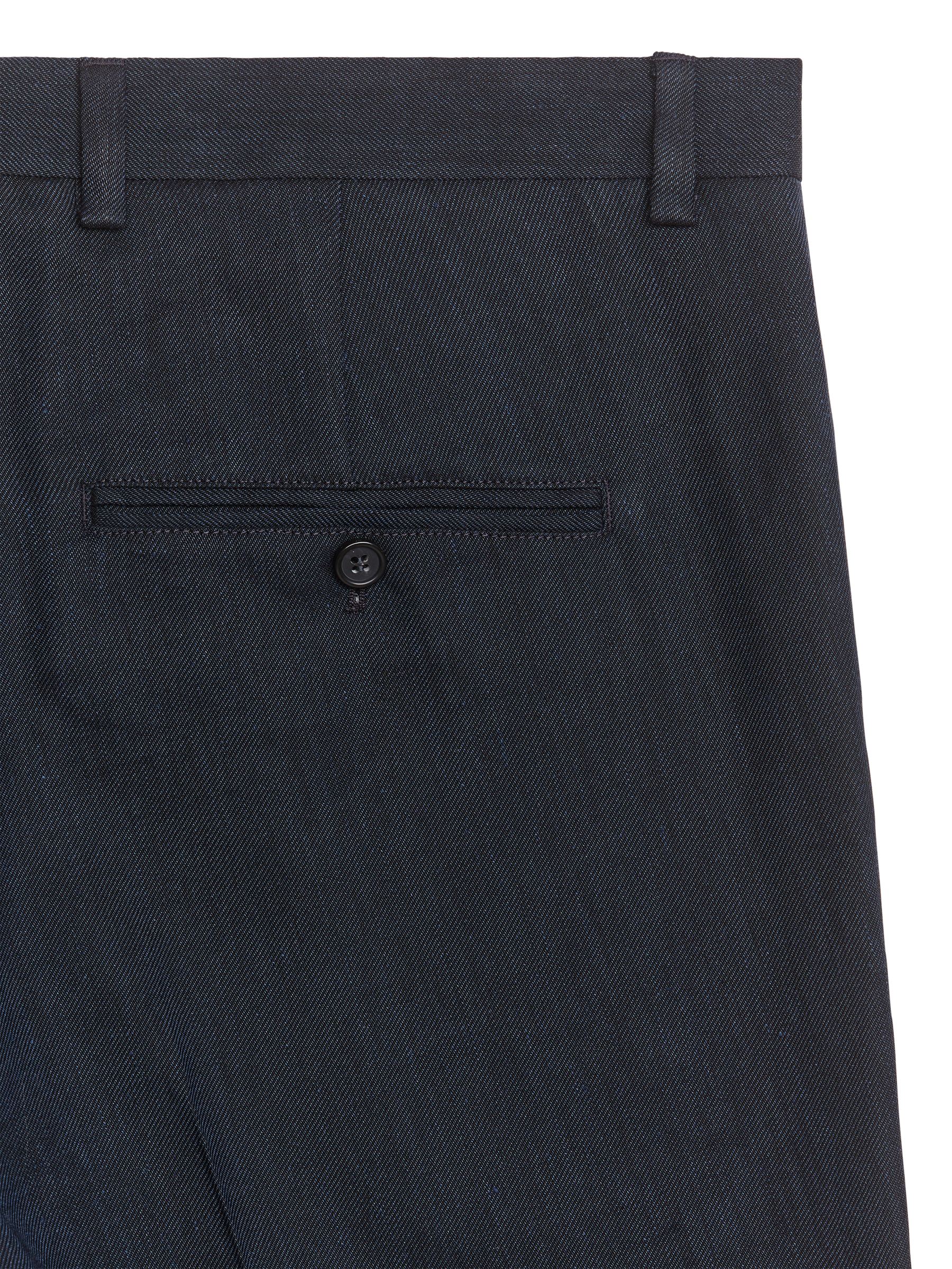 Pantalones slim fit de cáñamo y algodón - Azul oscuro - Corte ajustado - Men - StillMedia/DescriptiveDetail - 2