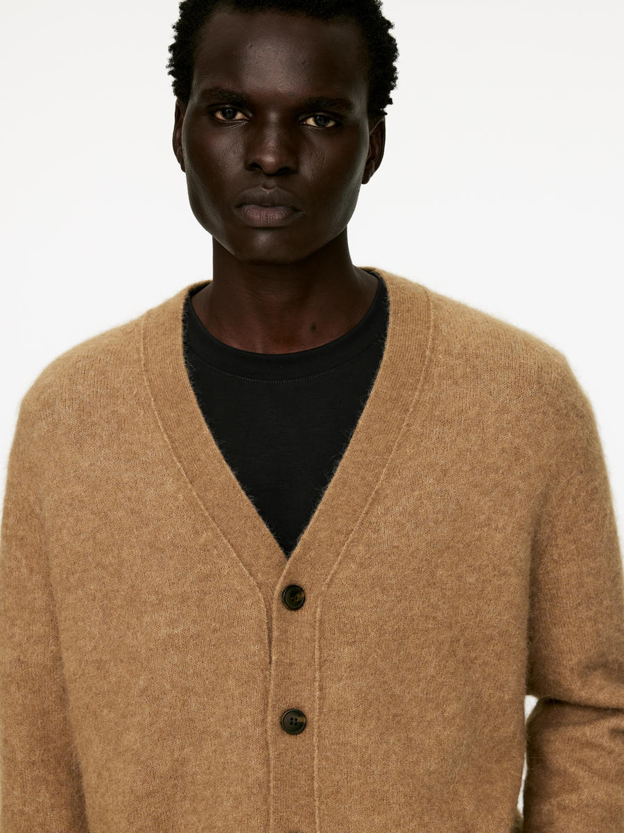 Dark beige cardigan best sale