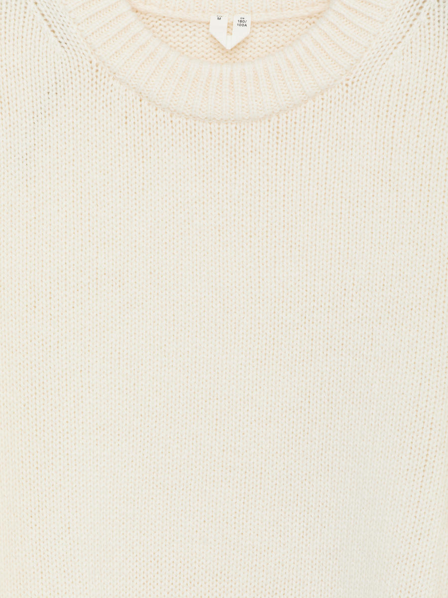 Pull Zara Maille Et Voile Blanc Cassé – Taille S, Femme, Neuf Sans étiquettes
