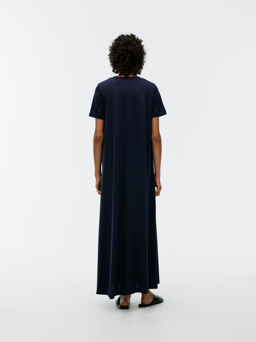 Relaxed T-Shirt Dress - Dark Blue - Oversized - Women - 1242125001