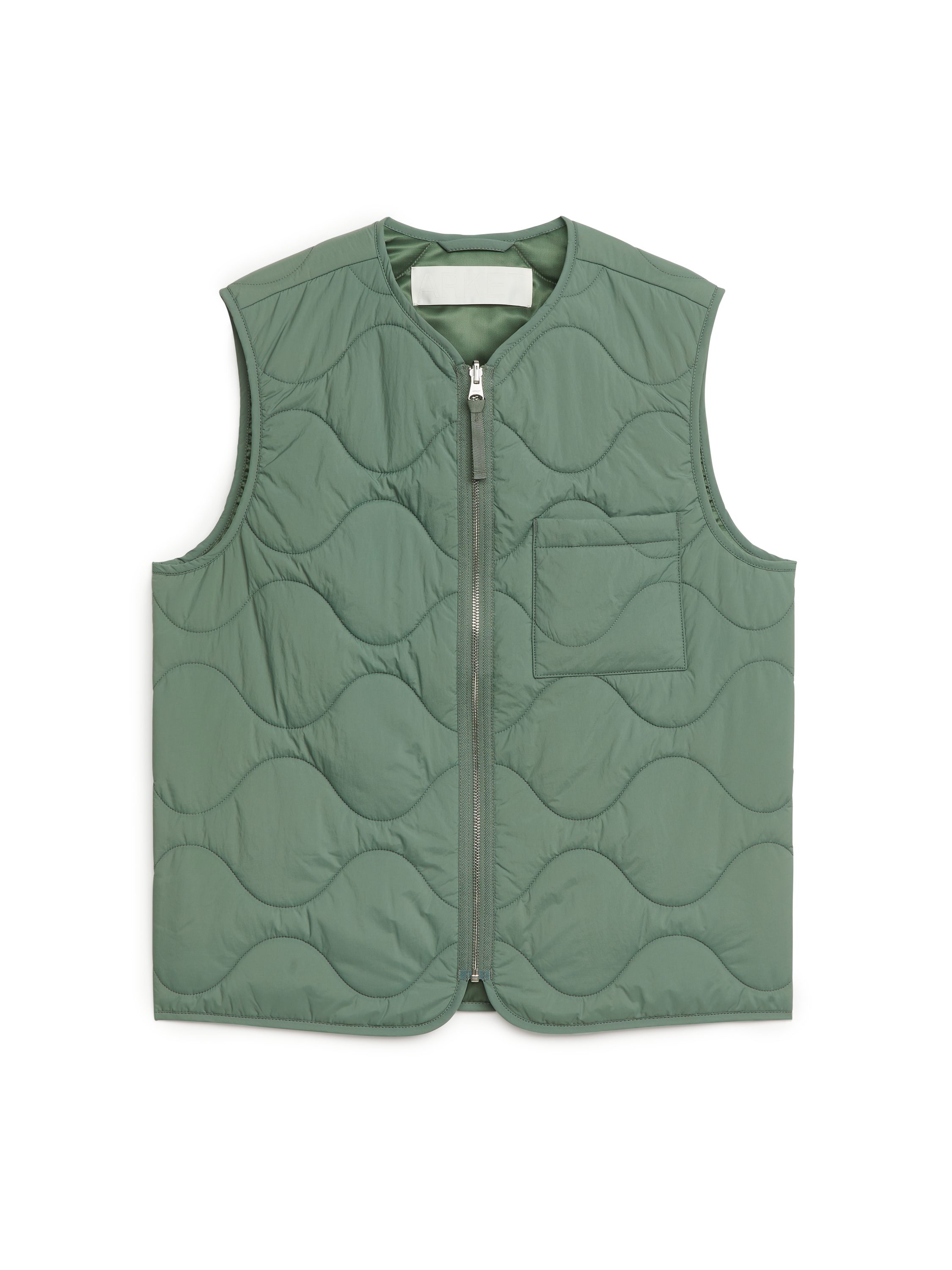 2-in-1 Quilted Liner Vest – Green – Men – ARKET DK