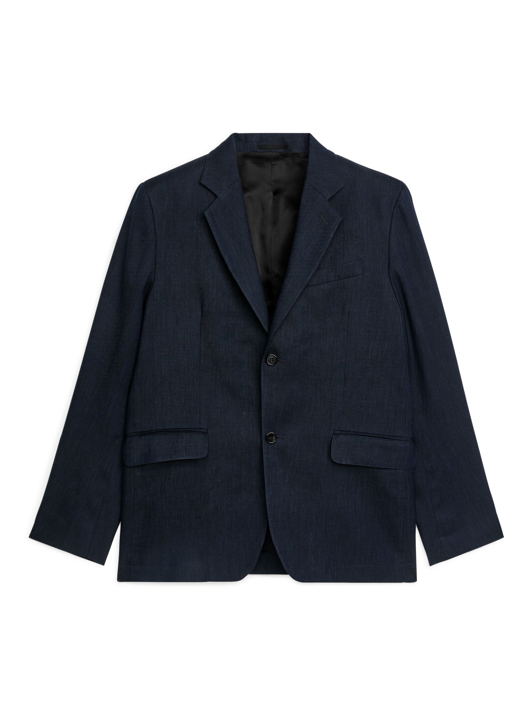 Modern Blazer Hopsack-Bleu-1362