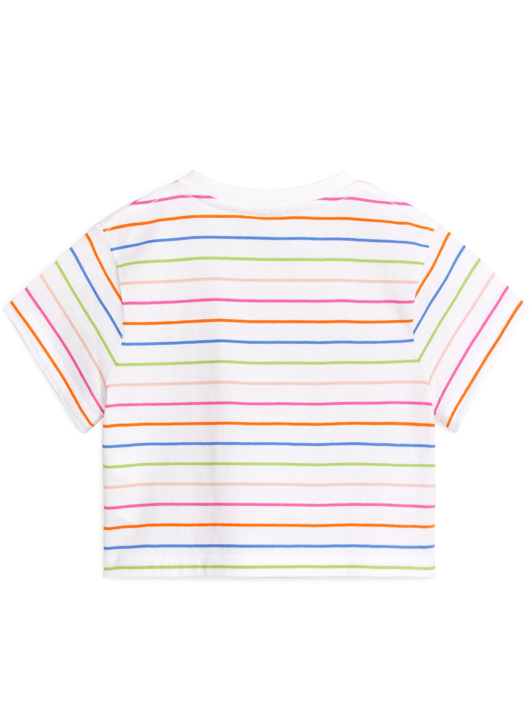 Camisa cropped - Blanco/rayas múltiples - Corte holgado - Children - StillMedia/DescriptiveStillLife - 2