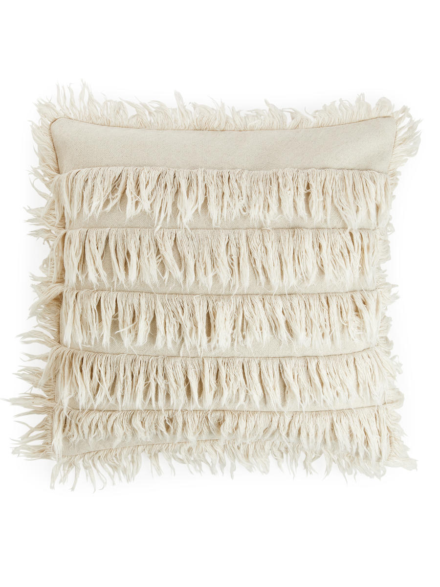 Linen Blend Cushion Cover - Beige - Homeware - 1177016001