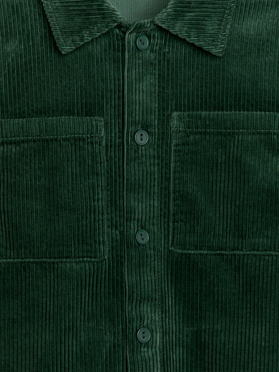 Corduroy Overshirt-#384440-11548