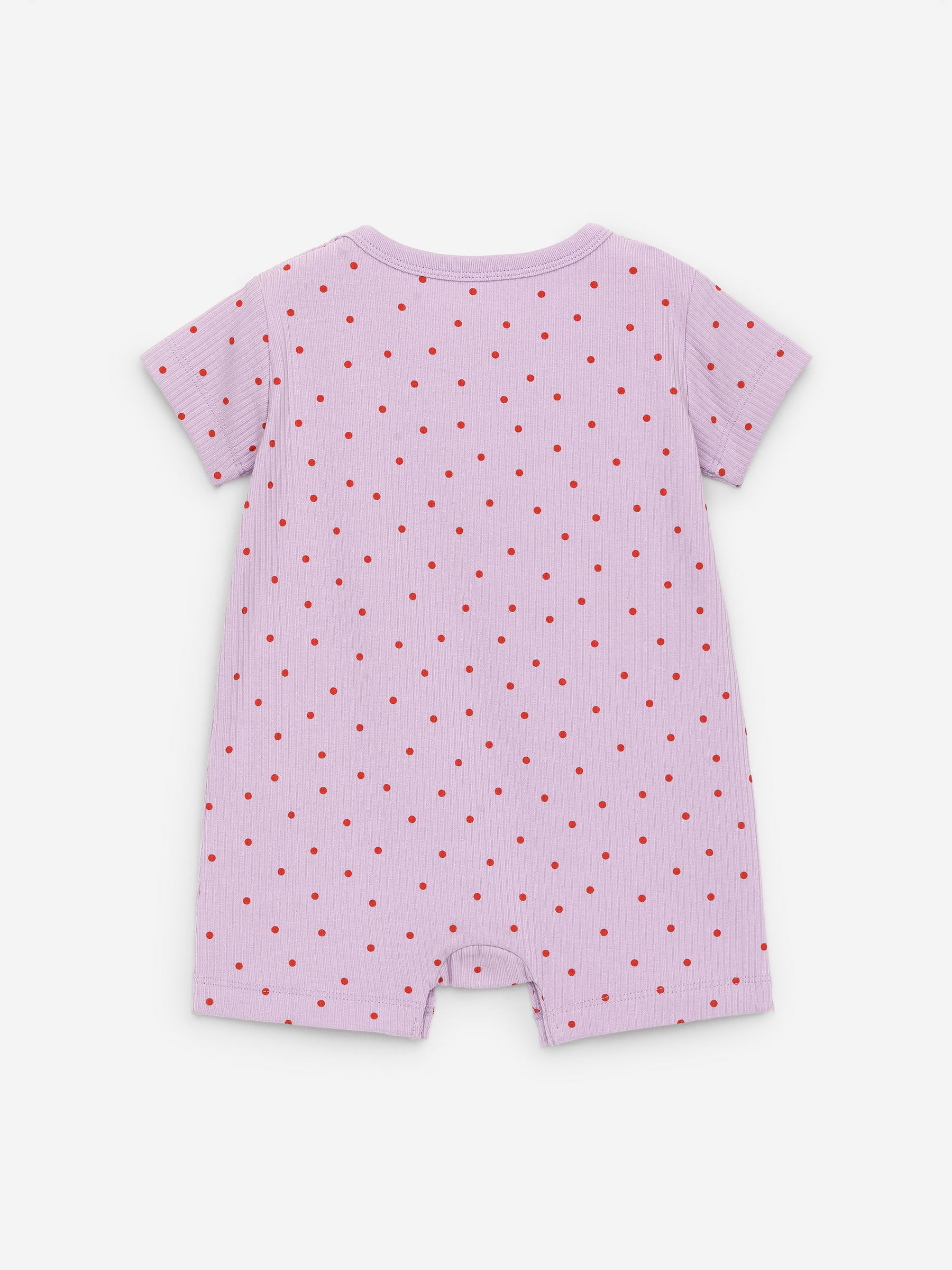 Short Ribbed Jersey Romper - Lilac/Red Dots - Regular fit - Children - StillMedia/DescriptiveStillLife - 2