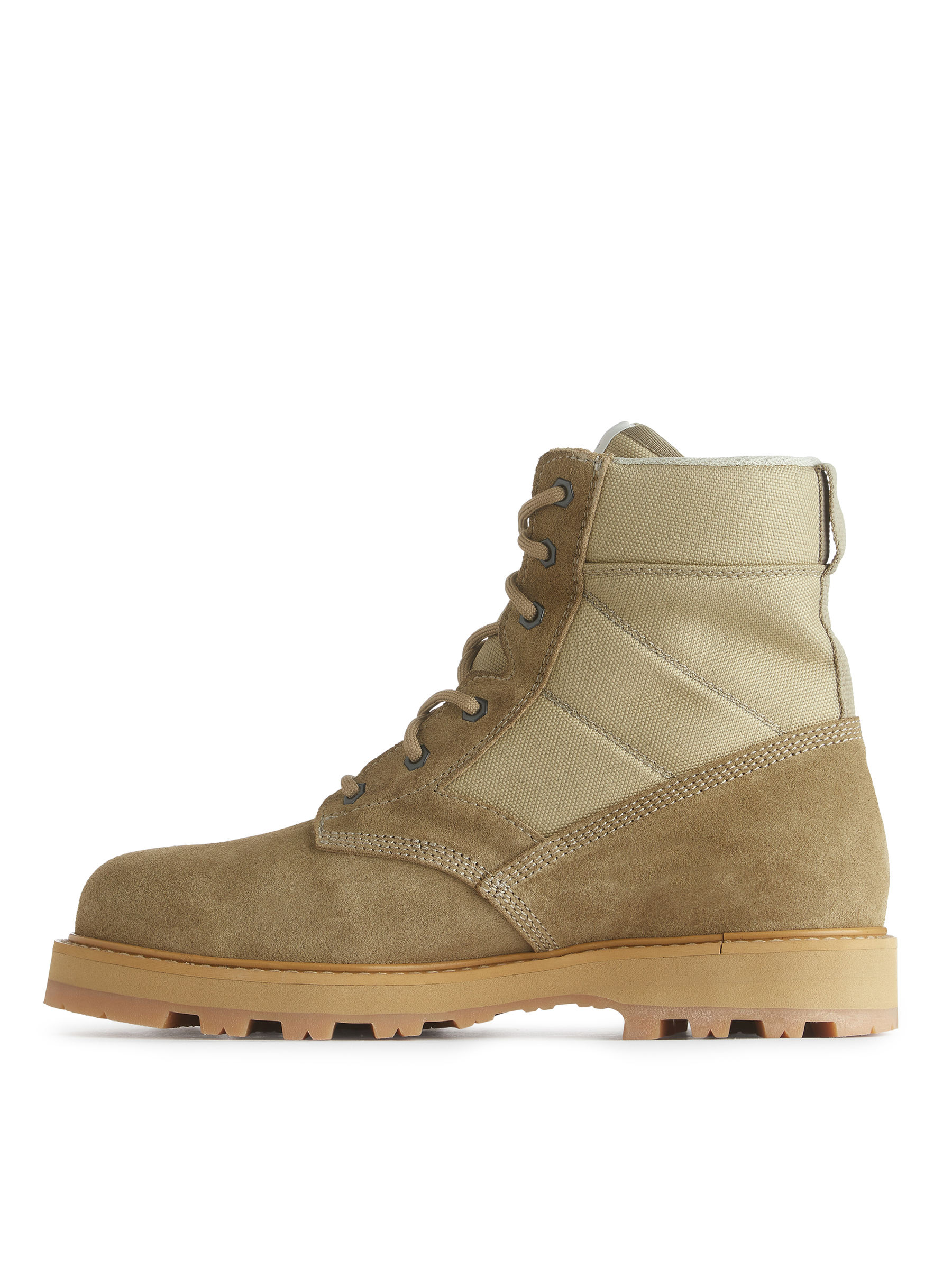 Wildlederstiefel mit Vibram-Sohle - Beige - Men - StillMedia/DescriptiveStillLife - 1