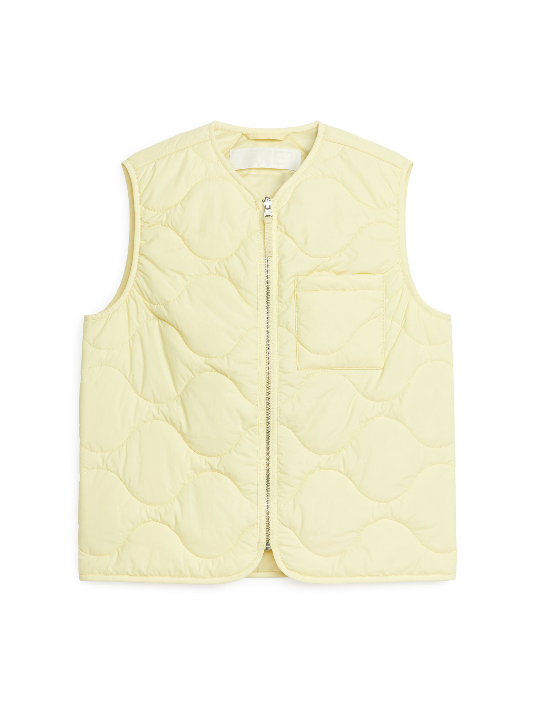 2-in-1 Quilted Liner Vest - Light Yellow - Regular fit - Men - StillMedia/DescriptiveStillLife - 2
