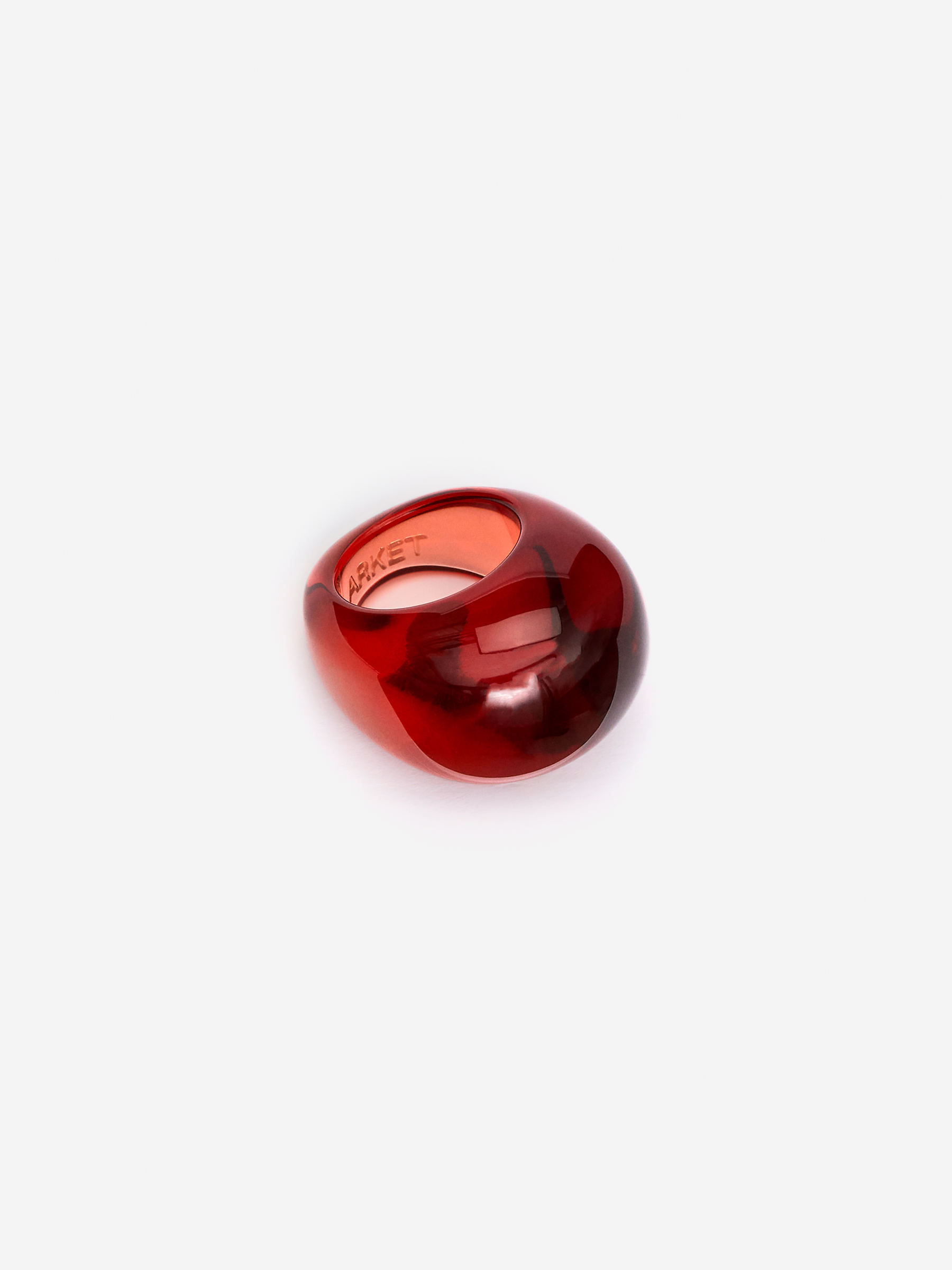 Chunky Resin Ring-#802C24-15938